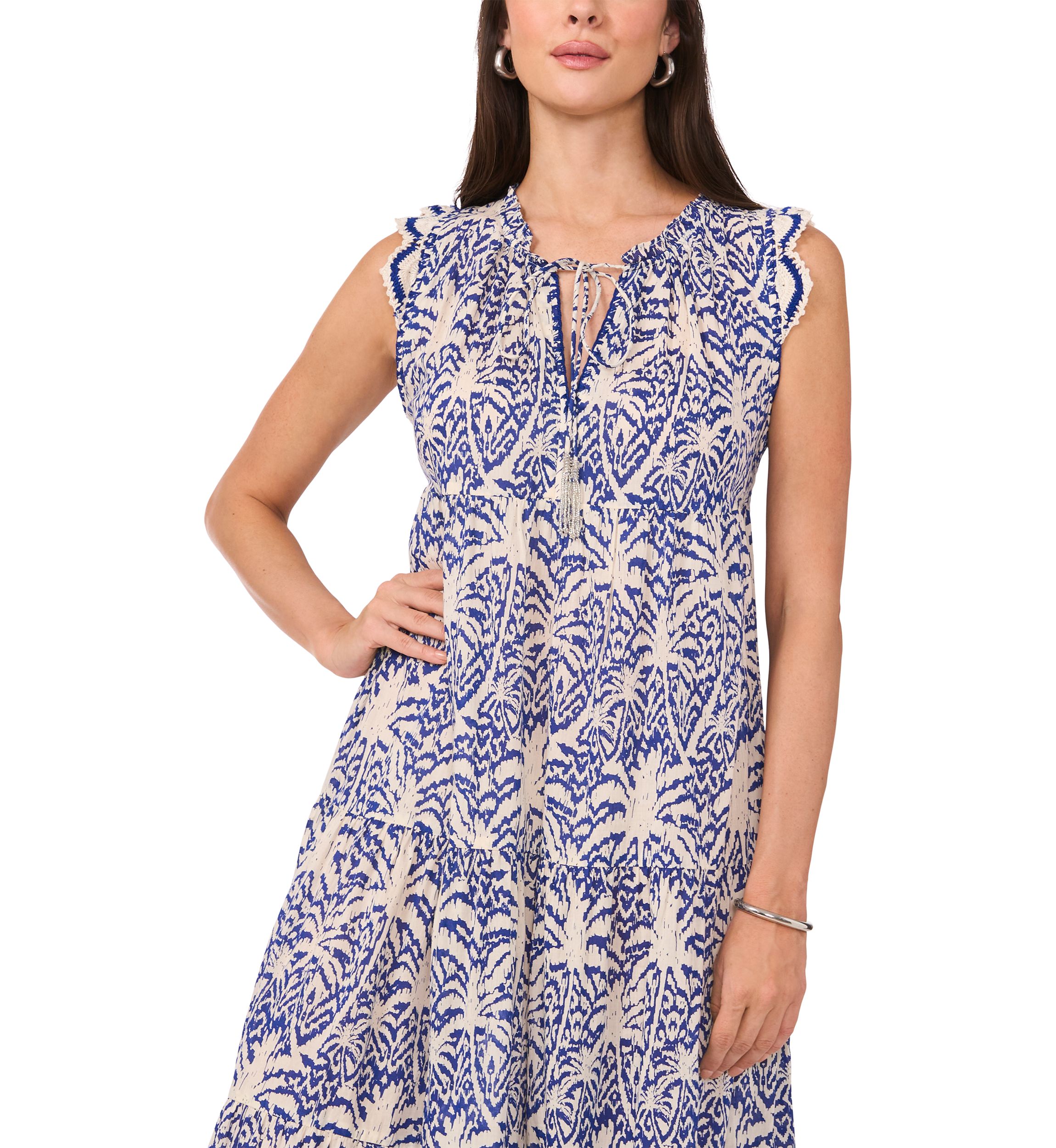 Petite Sleeveless Tiered Maxi Dress