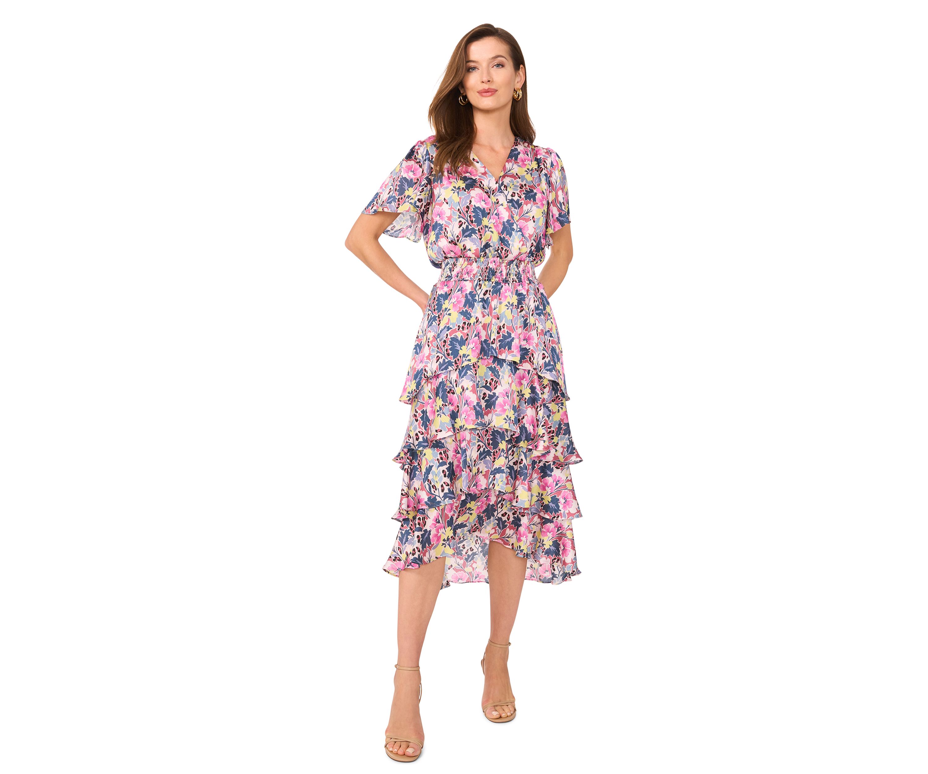 Petite Printed Midi Dress