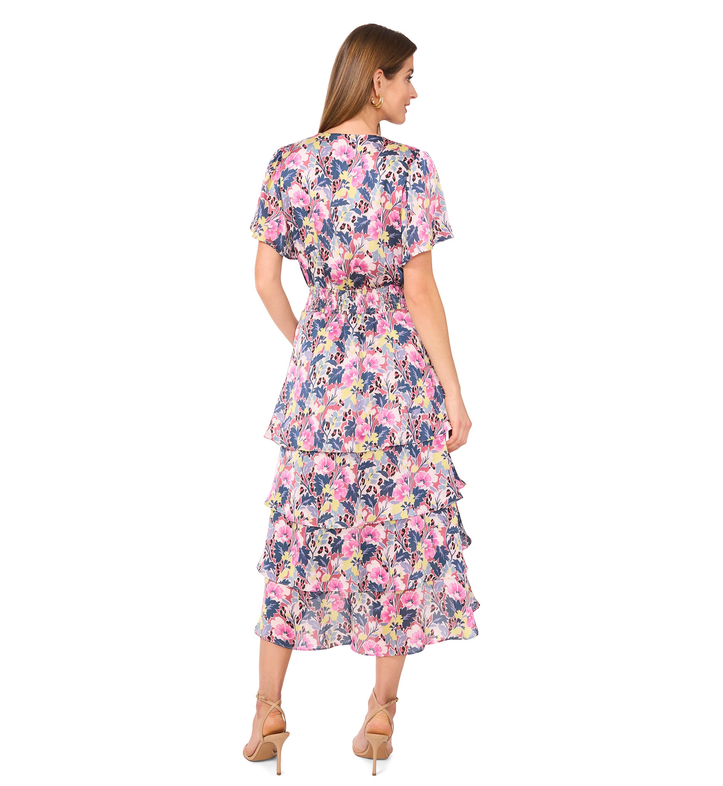 Petite Printed Midi Dress
