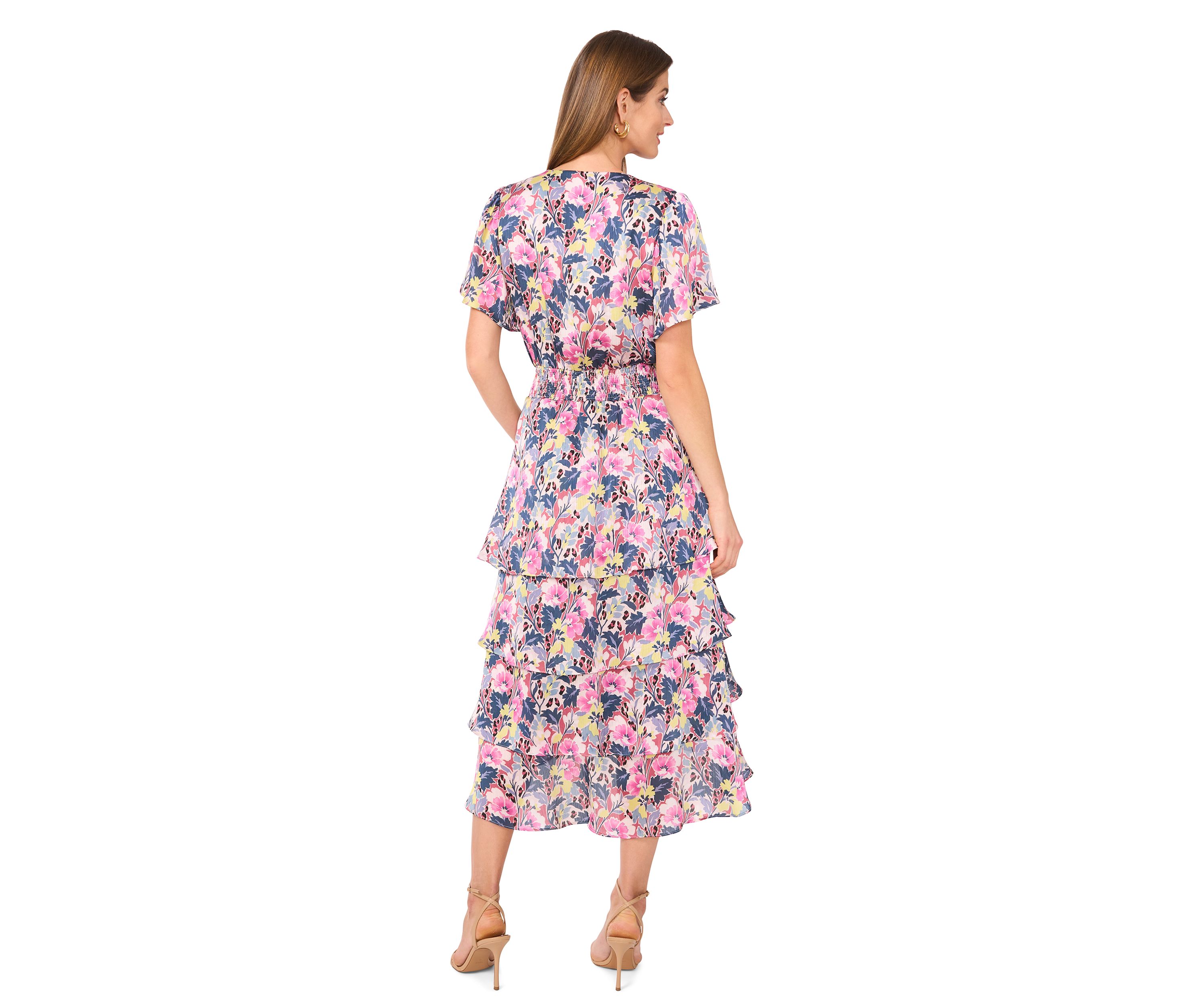 Petite Printed Midi Dress