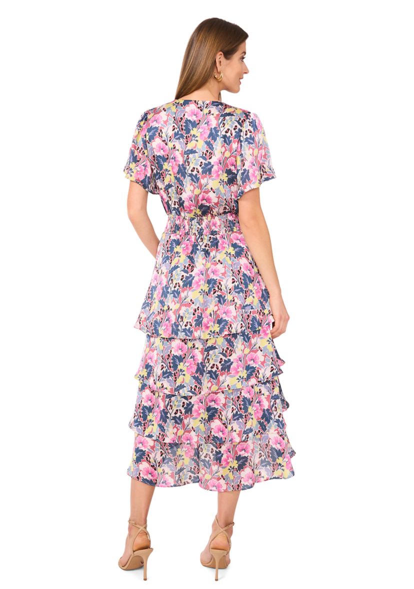 Petite Printed Midi Dress