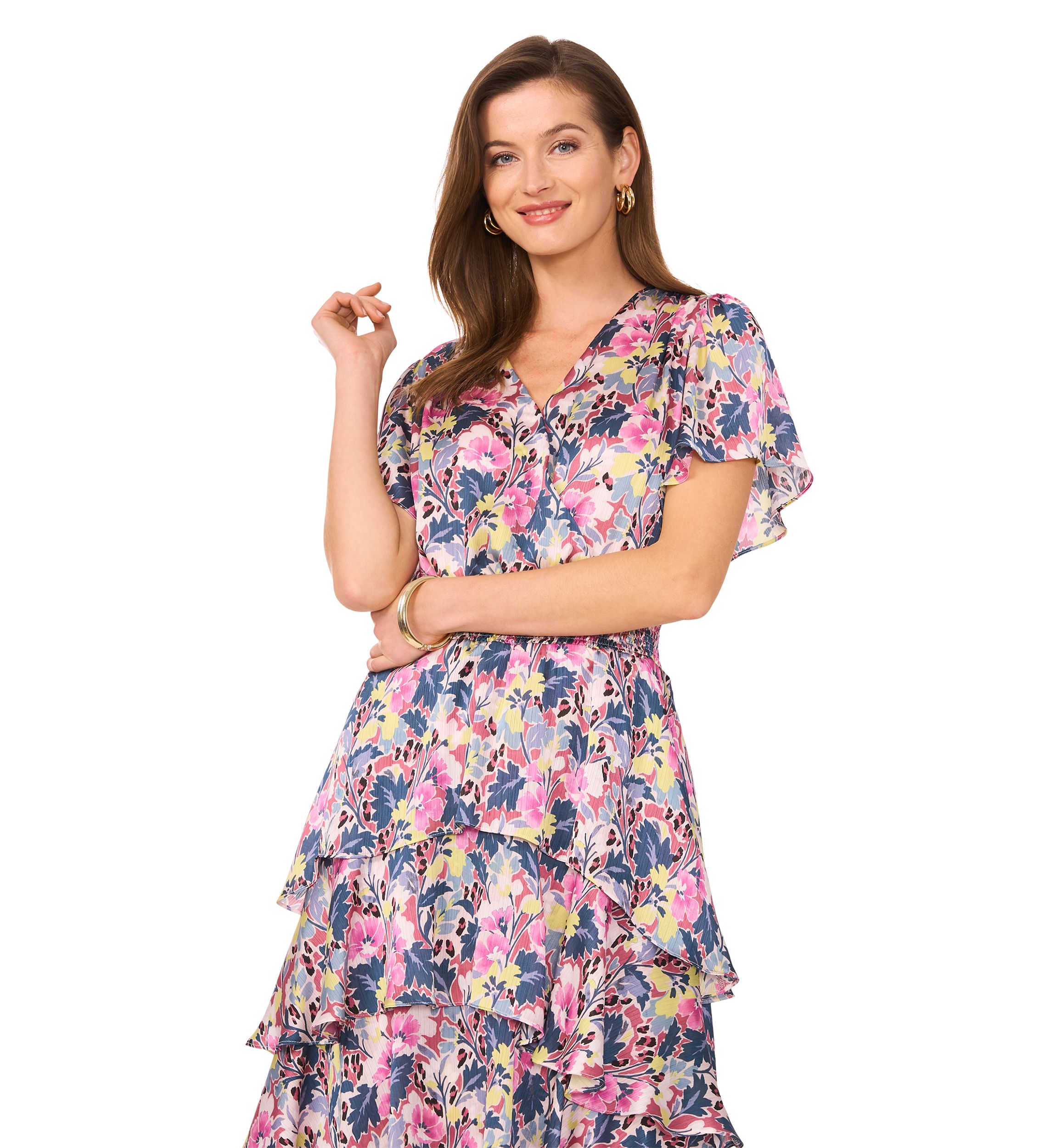 Petite Printed Midi Dress