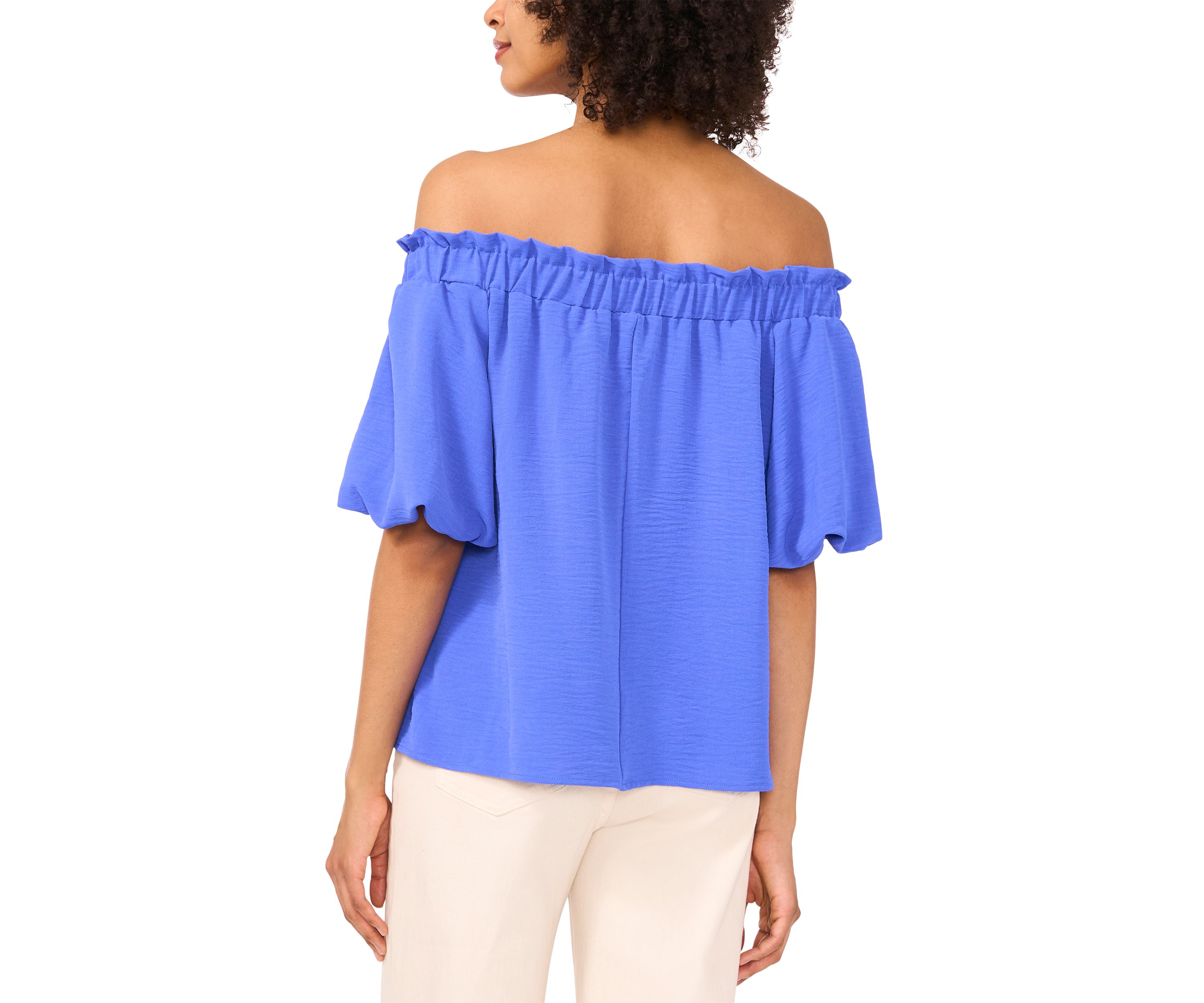 Petite Puff Sleeve Off the Shoulder Neck 