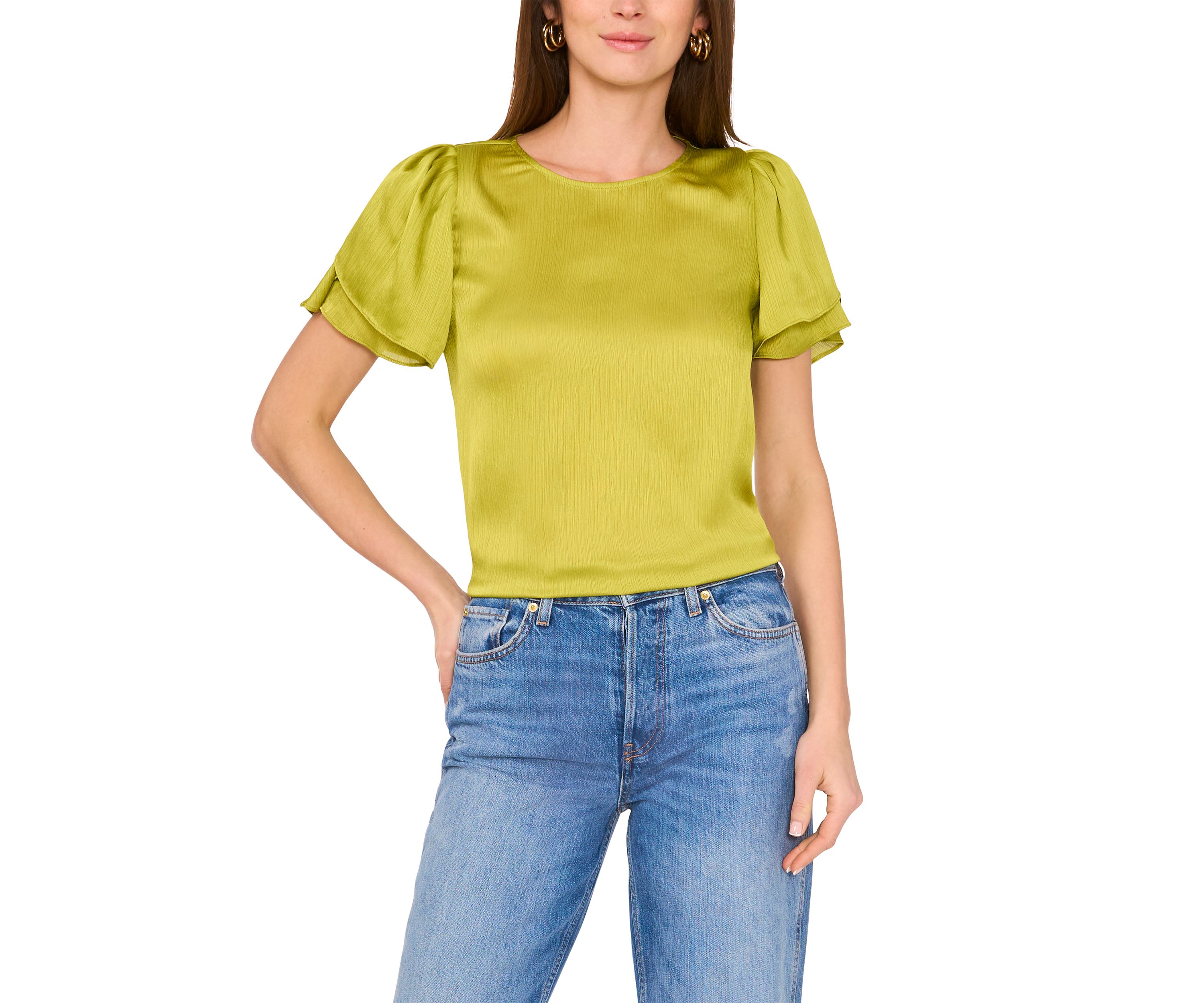 Petite Flutter Sleeve Blouse