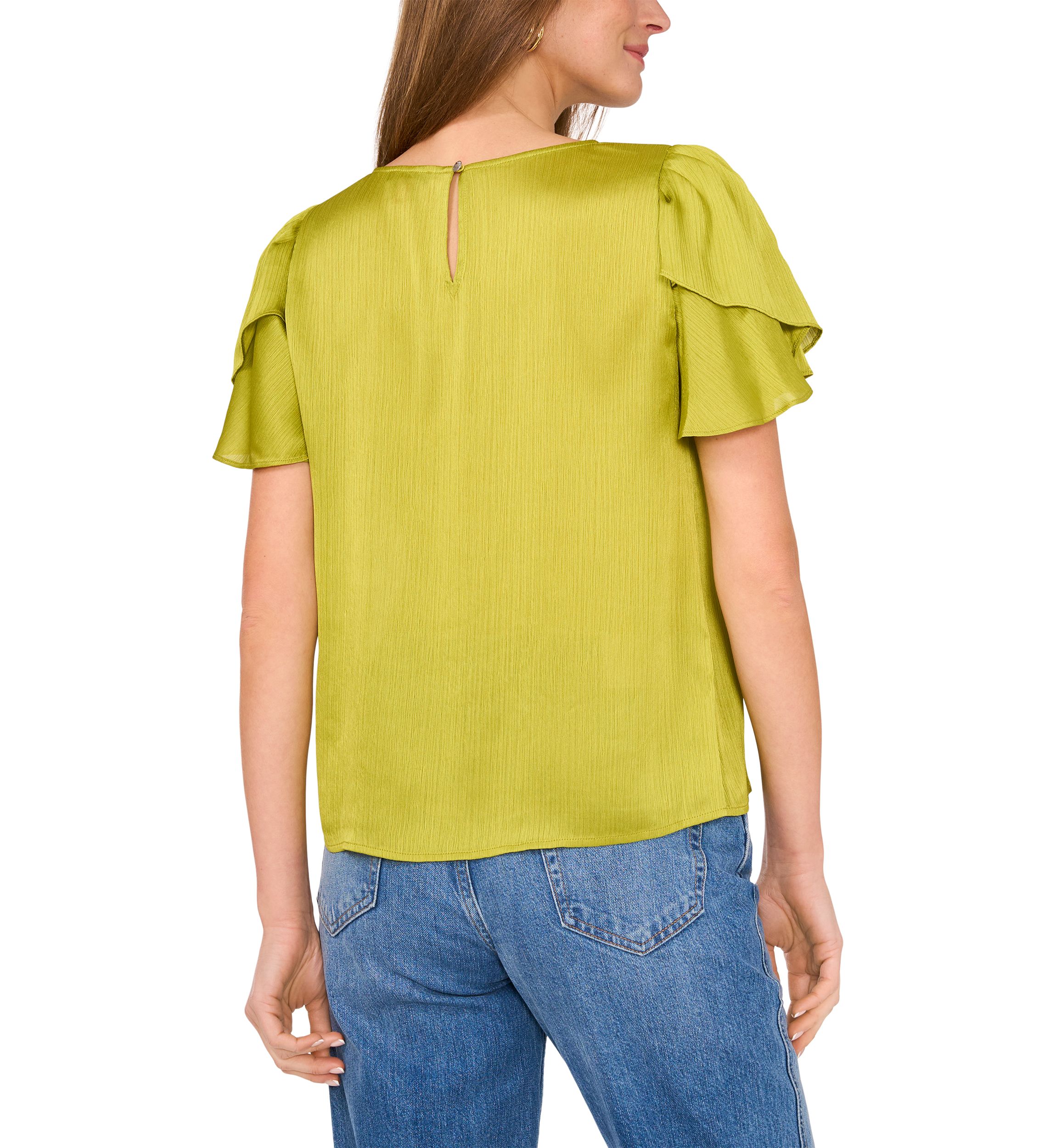 Petite Flutter Sleeve Blouse