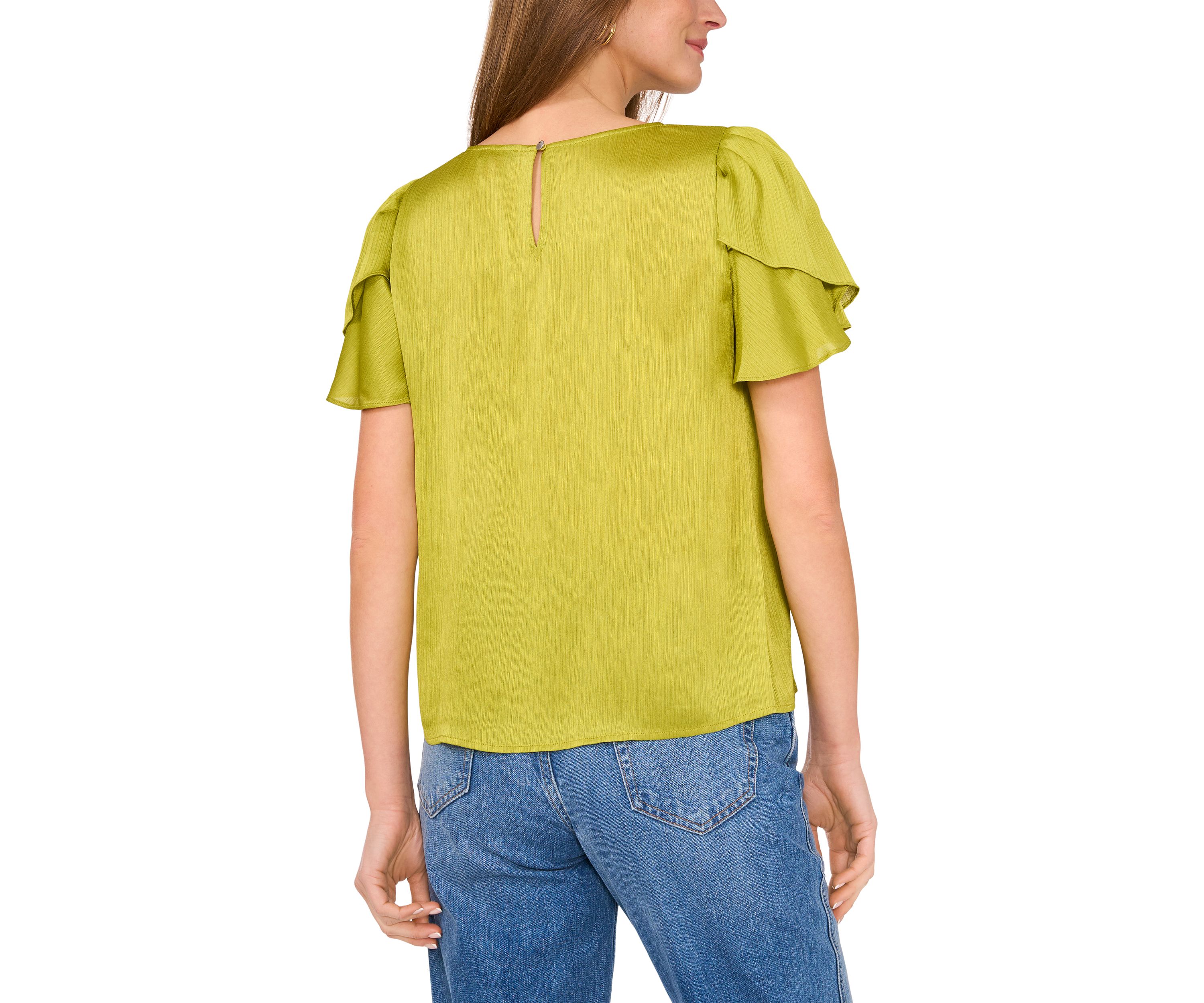 Petite Flutter Sleeve Blouse