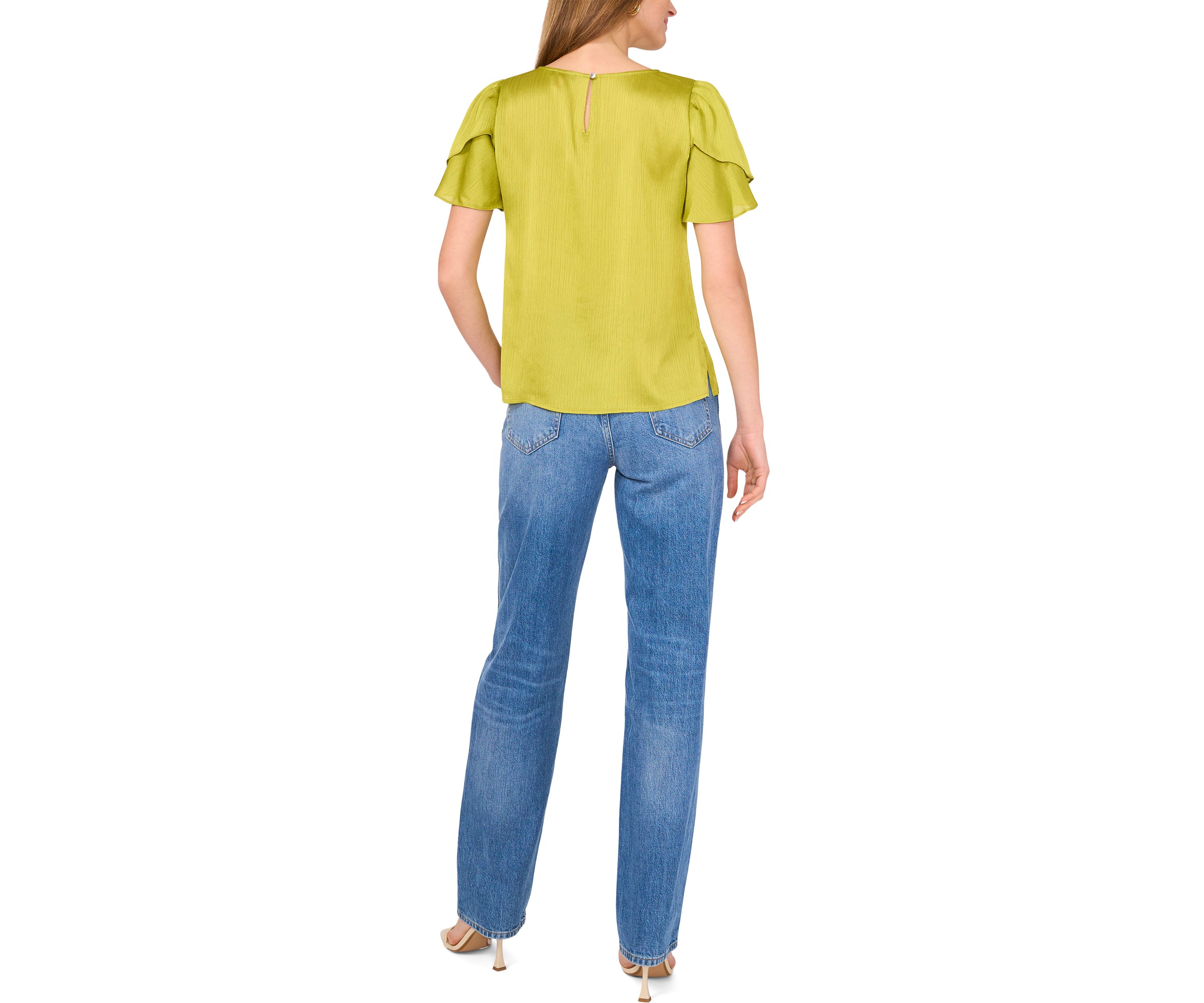 Petite Flutter Sleeve Blouse