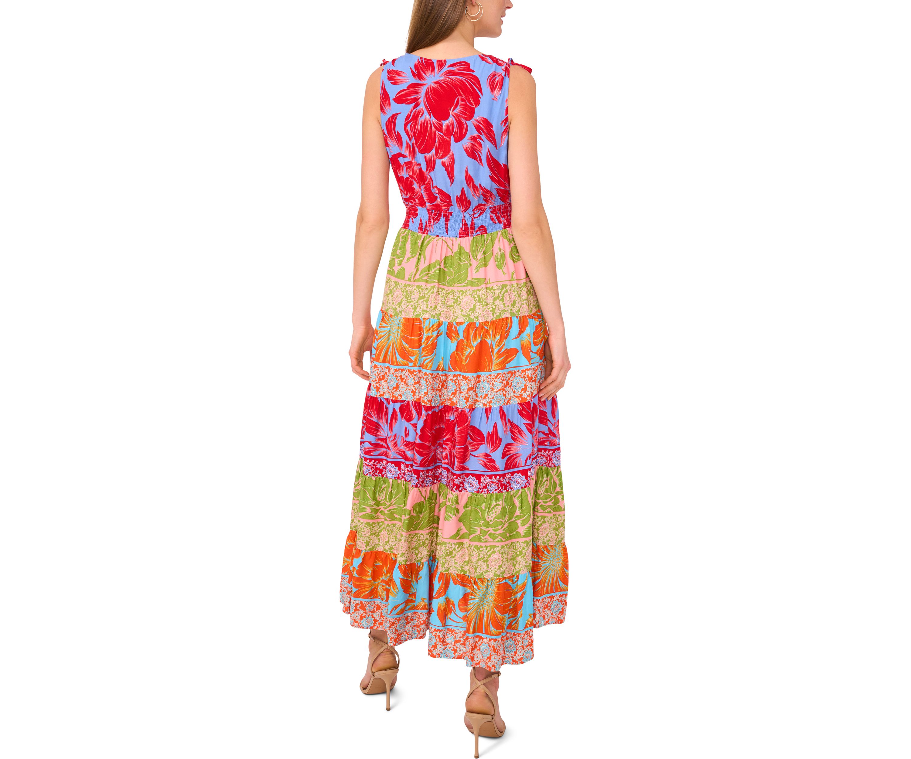 Petite Sleeveless Printed Maxi Dress