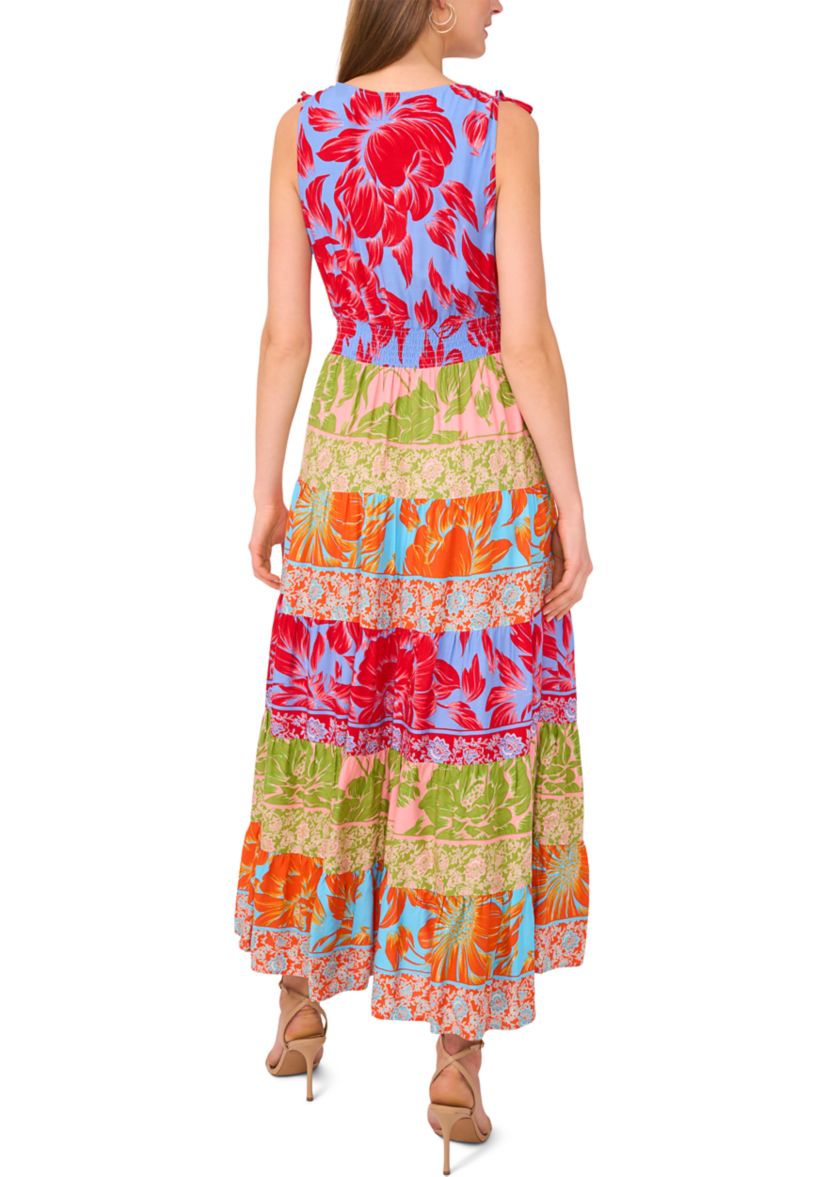 Petite Sleeveless Printed Maxi Dress