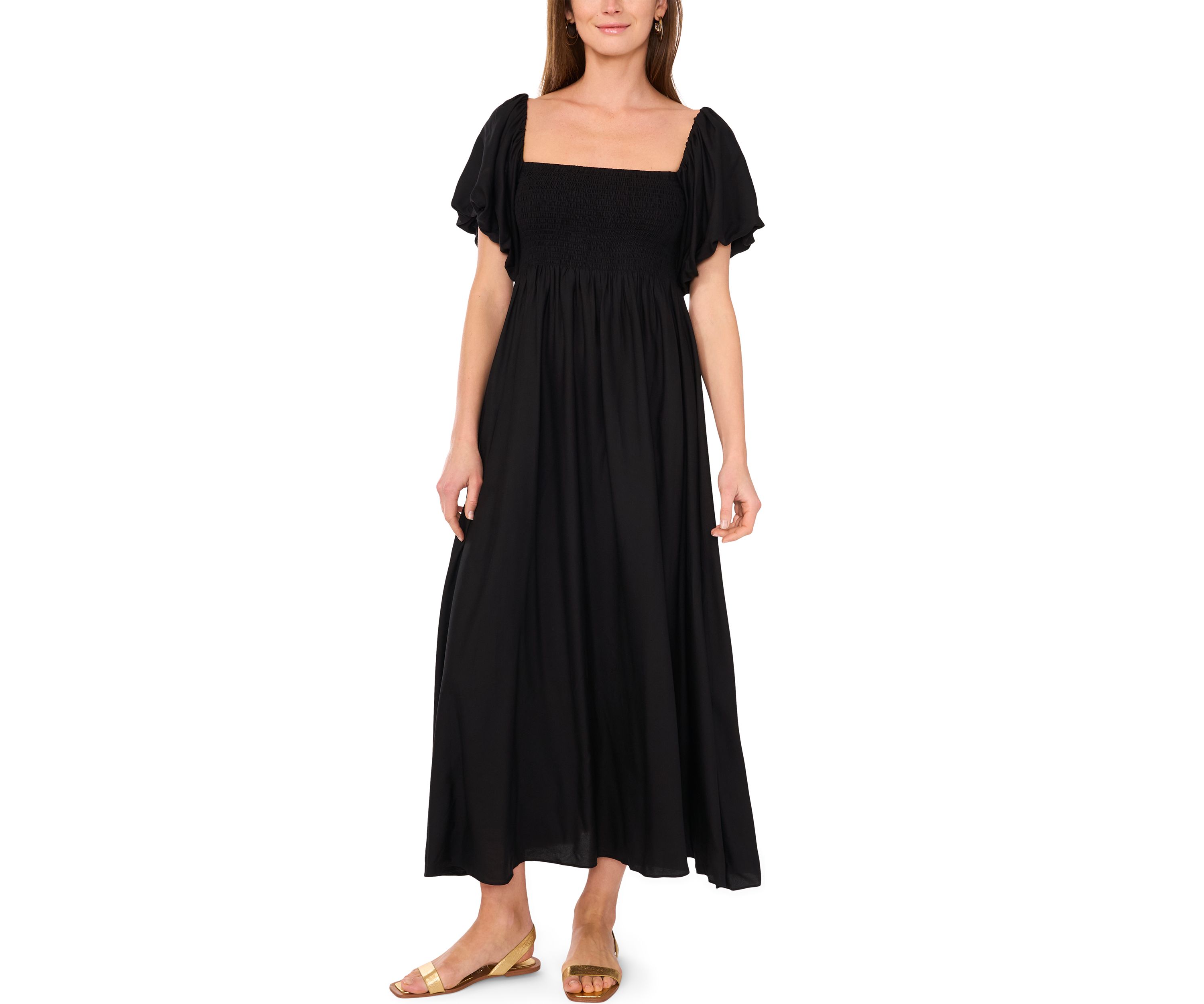Petite Flutter Sleeve Maxi Dress