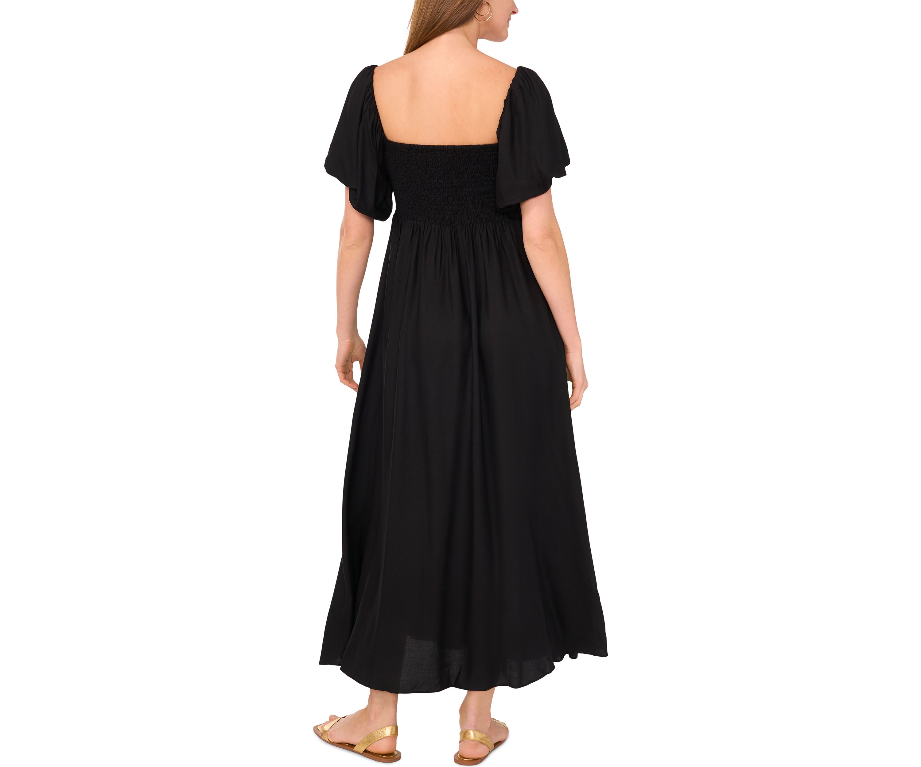 Petite Flutter Sleeve Maxi Dress