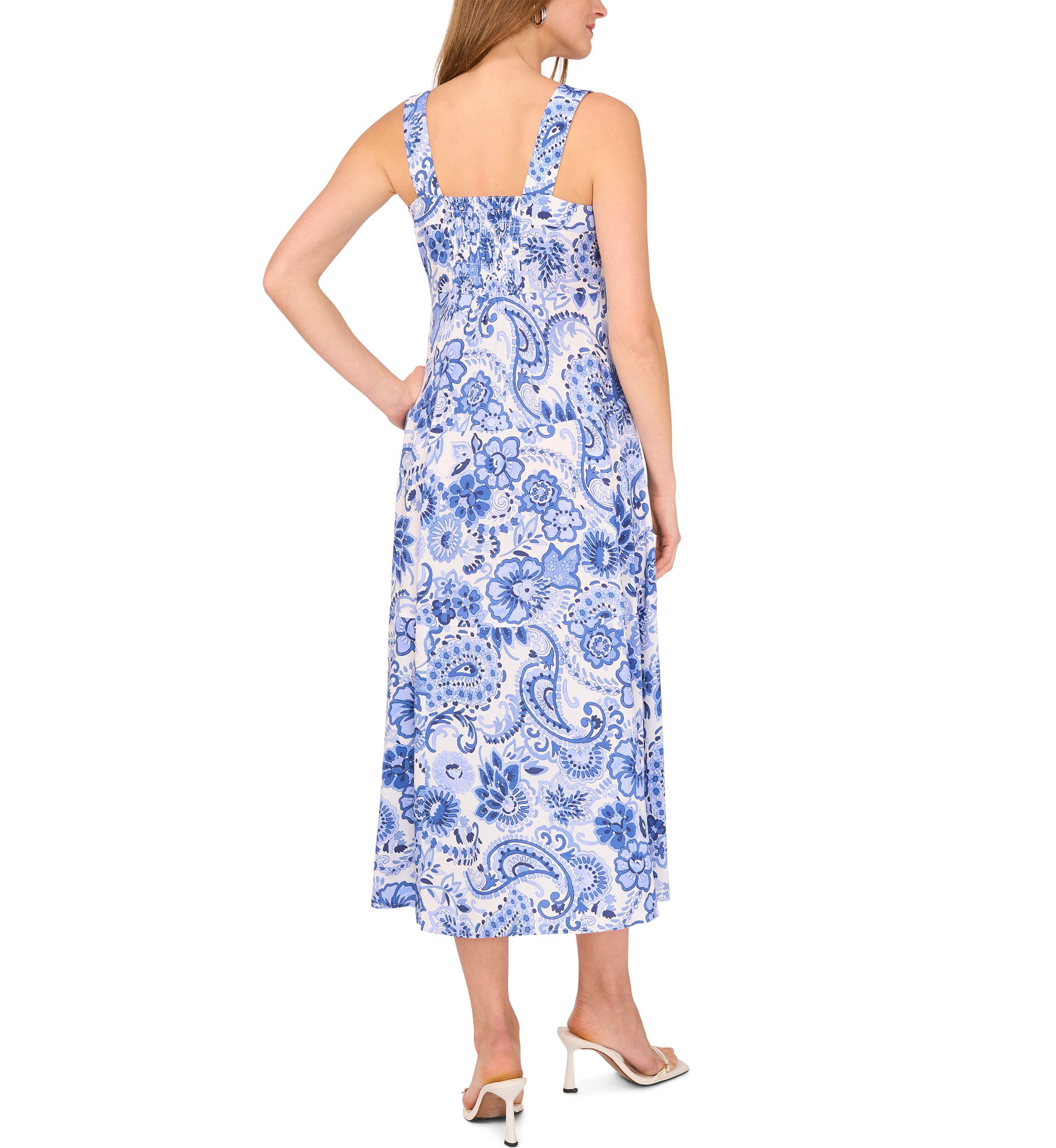Petite Sleeveless Square Neck Dress 