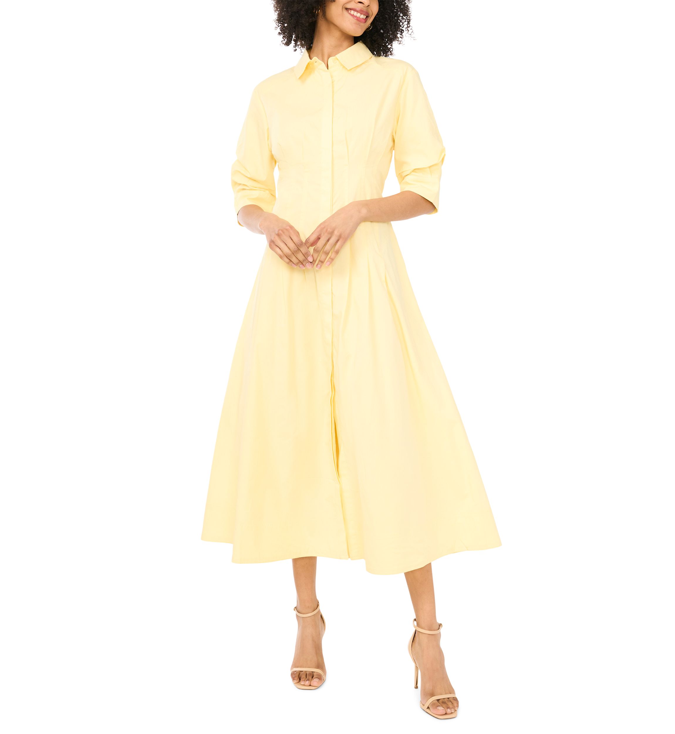 petite yellow dress Women's Ruffle Asymmetric Maxi Dress, crisp finish that holds its shape and drapes with effortless structure Full midi length sitting approximately 120cm Sleeveless Stretch Cady Fit And
