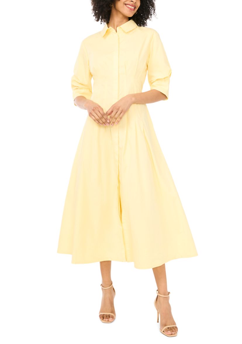 Vince Camuto Petite Short Sleeve Shirt Dress | Belk