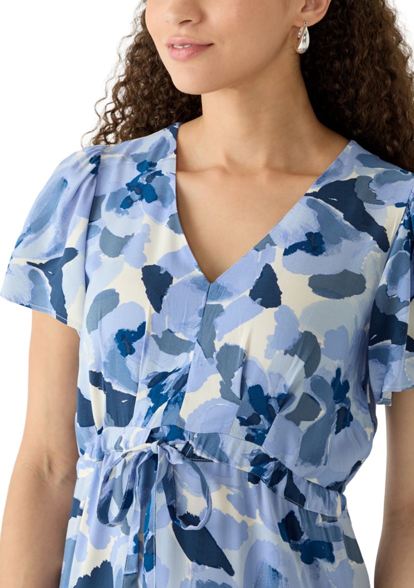 toad and co rose midi dress Rose Short Sleeve V-Neck Midi Dress