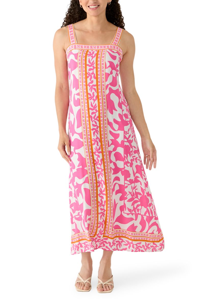 Vince Camuto Petite Square Neck Midi Dress | Belk
