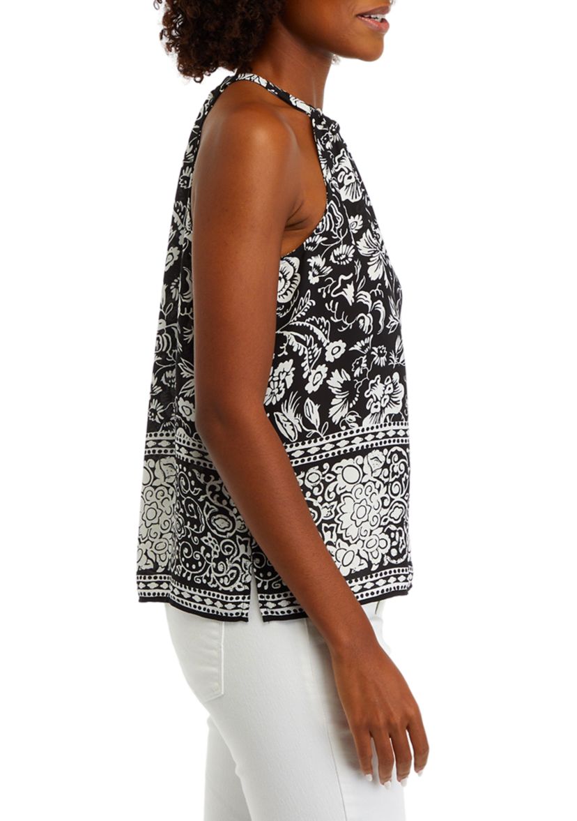 Petite Halter Top with Ruching