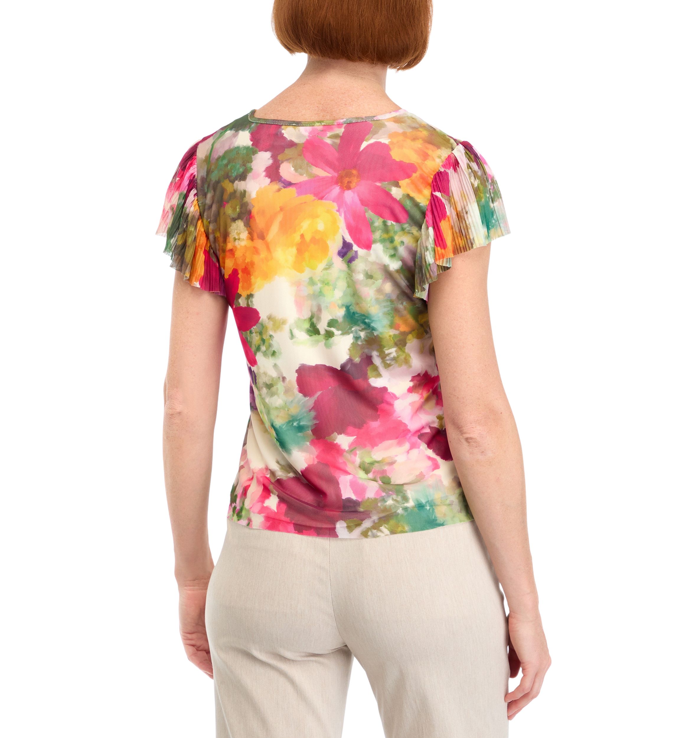 Petite Printed Mesh Top 