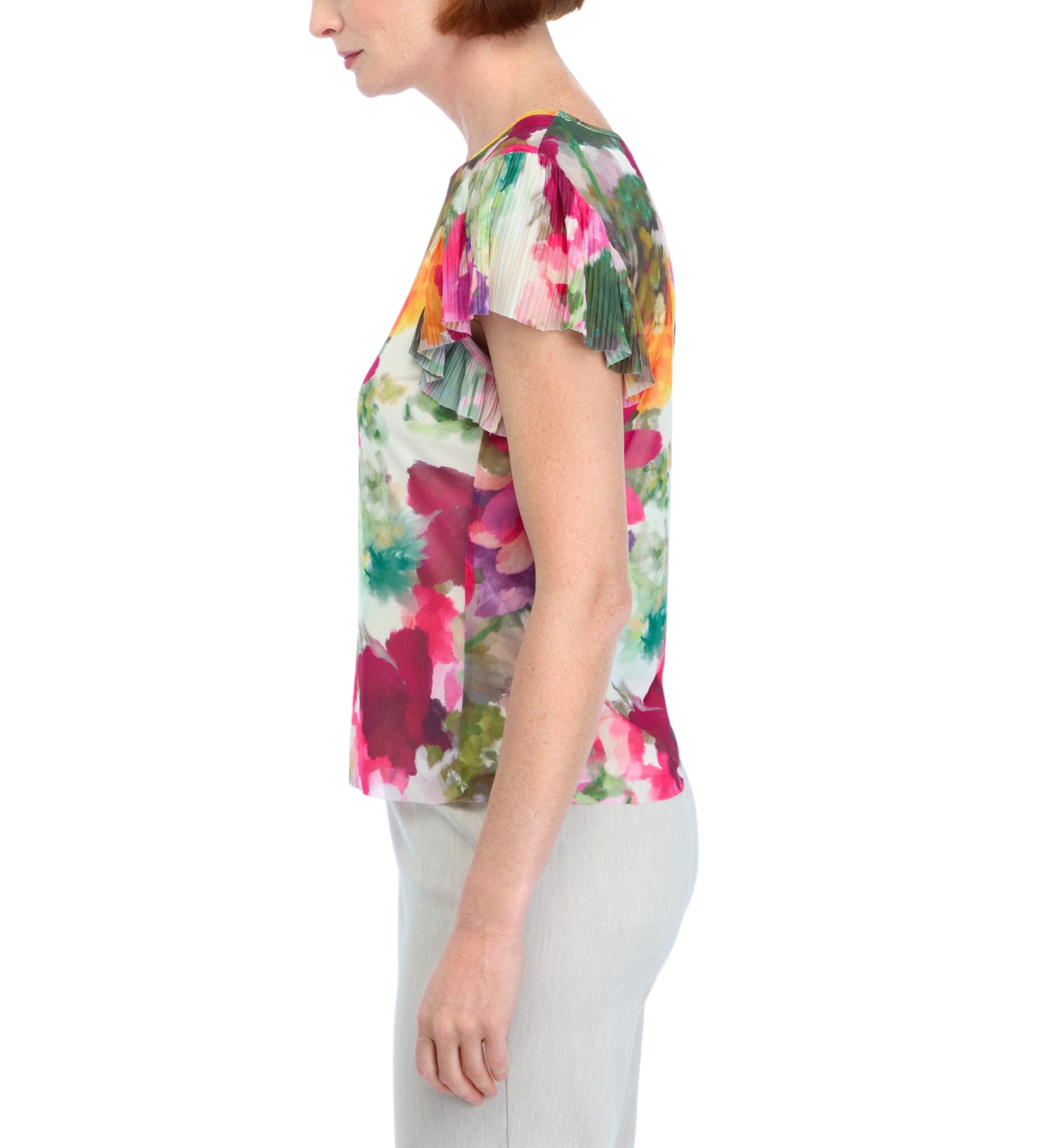 Petite Printed Mesh Top 