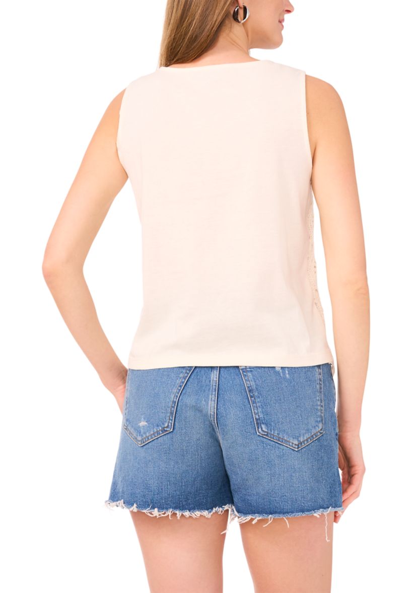 Petite Crochet Front Tank Top