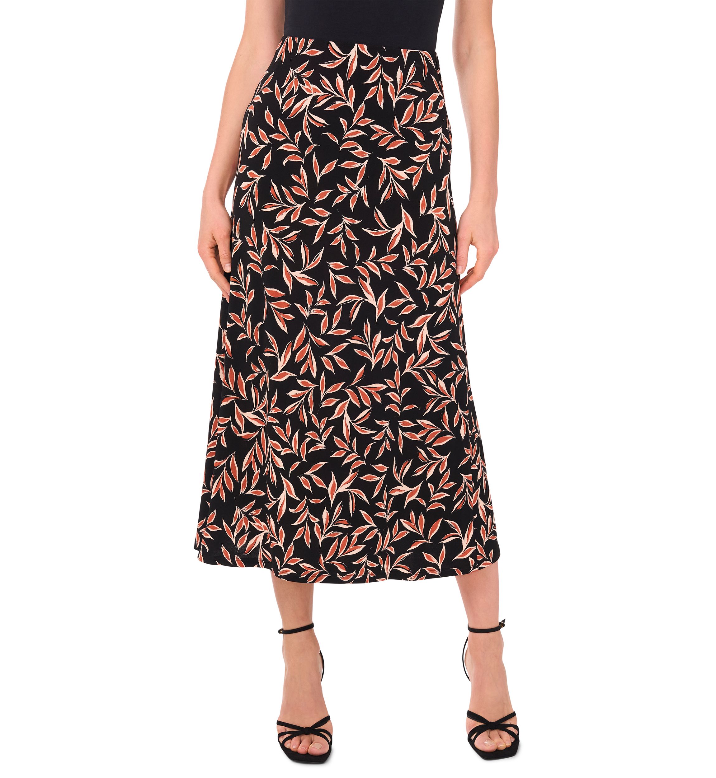 Petite Printed Midi Skirt