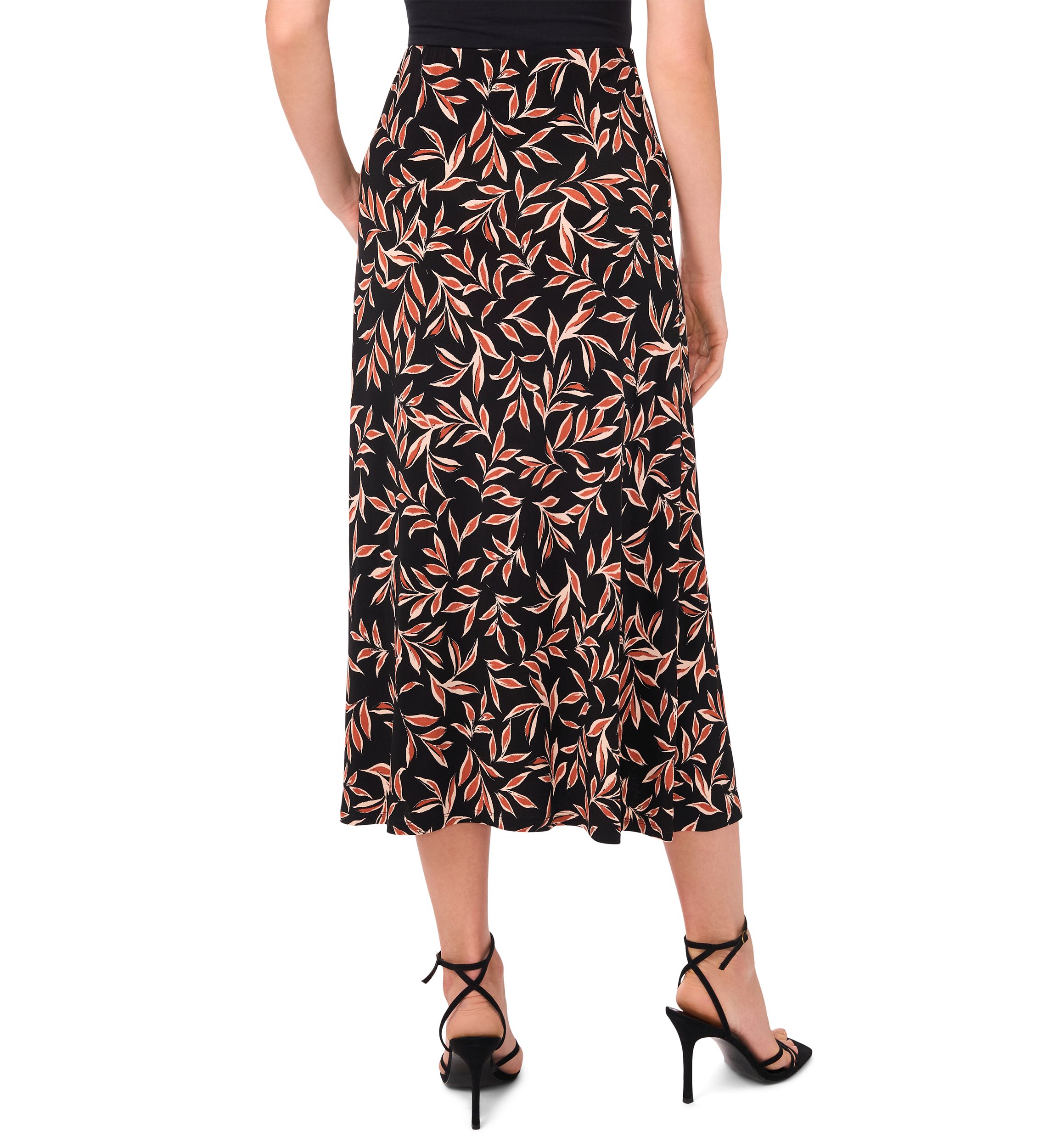 Petite Printed Midi Skirt