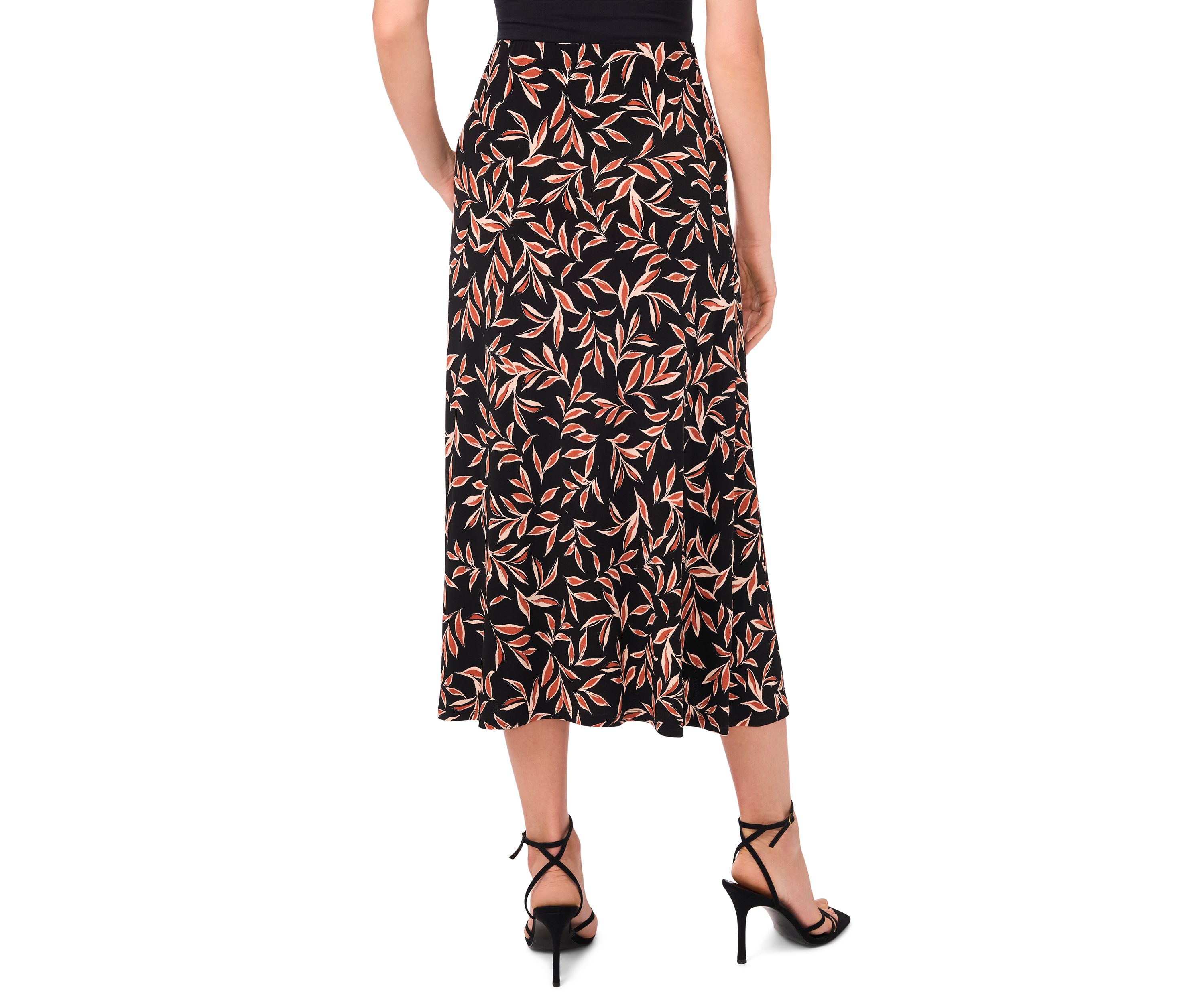 Petite Printed Midi Skirt