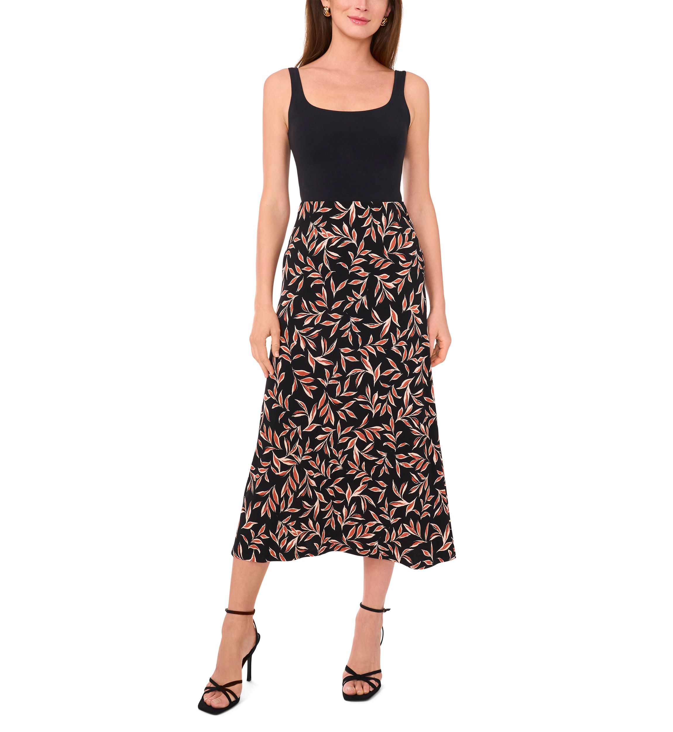 Petite Printed Midi Skirt
