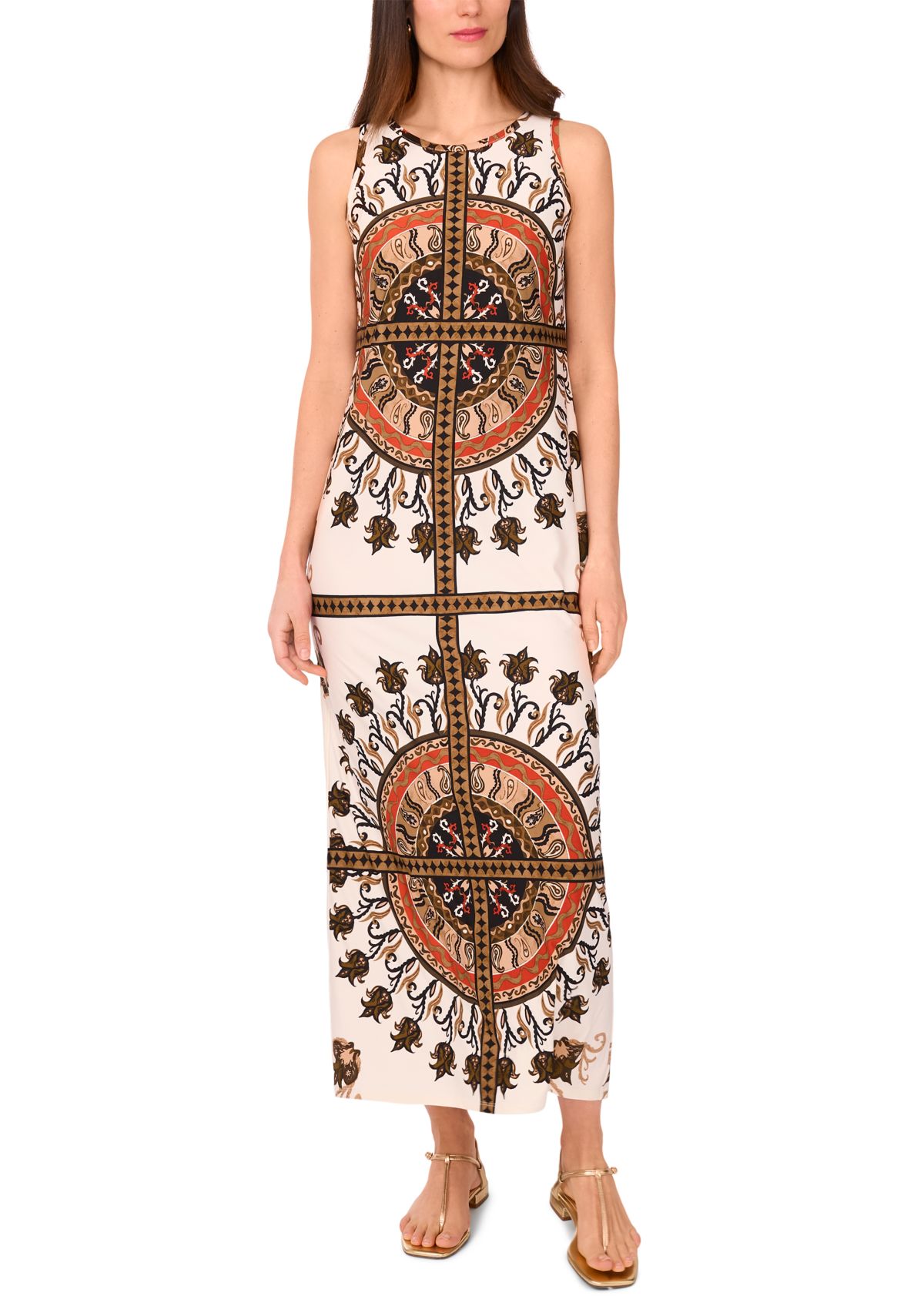 Petite Sleeveless Printed Dress