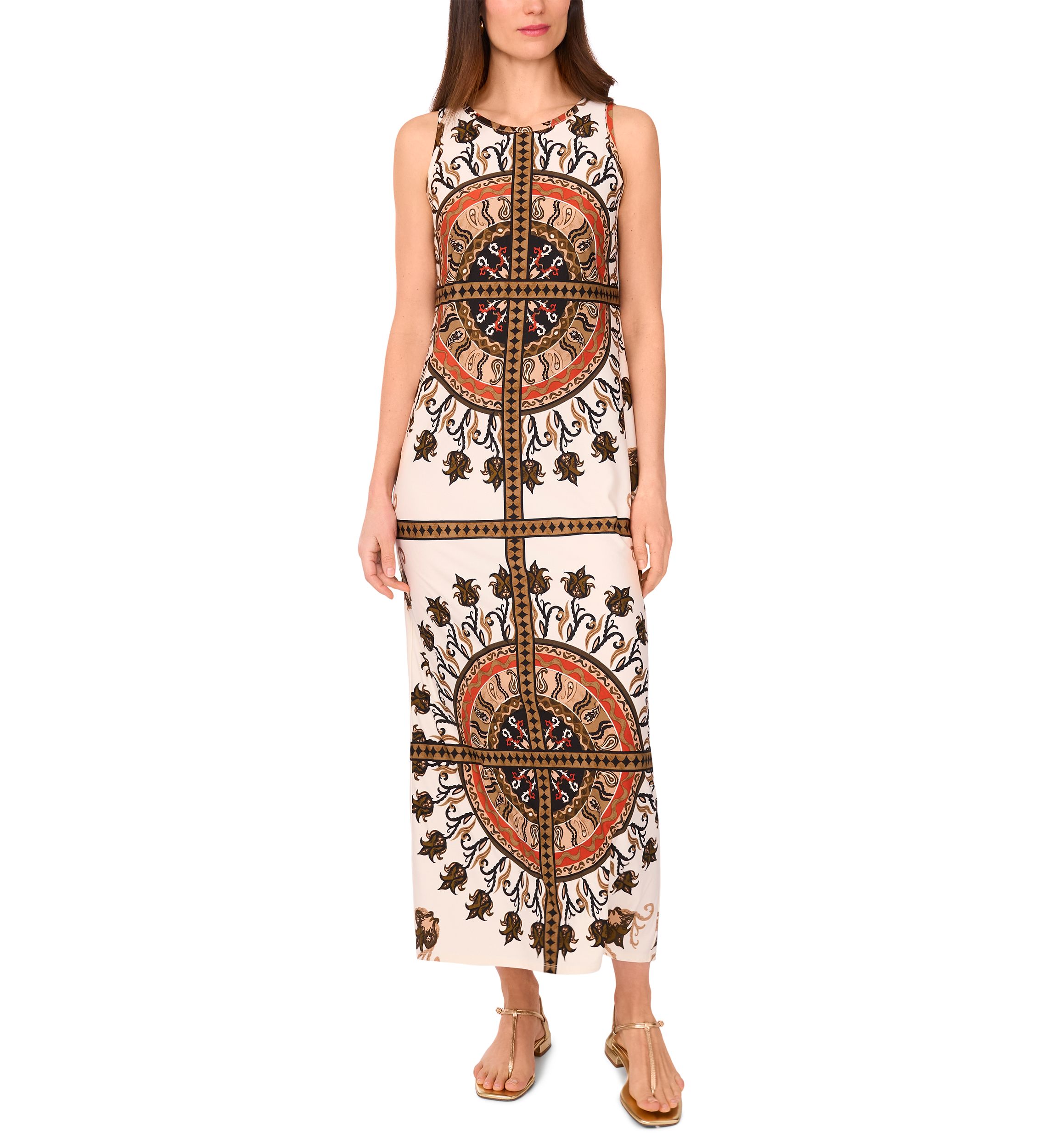 Petite Sleeveless Printed Dress