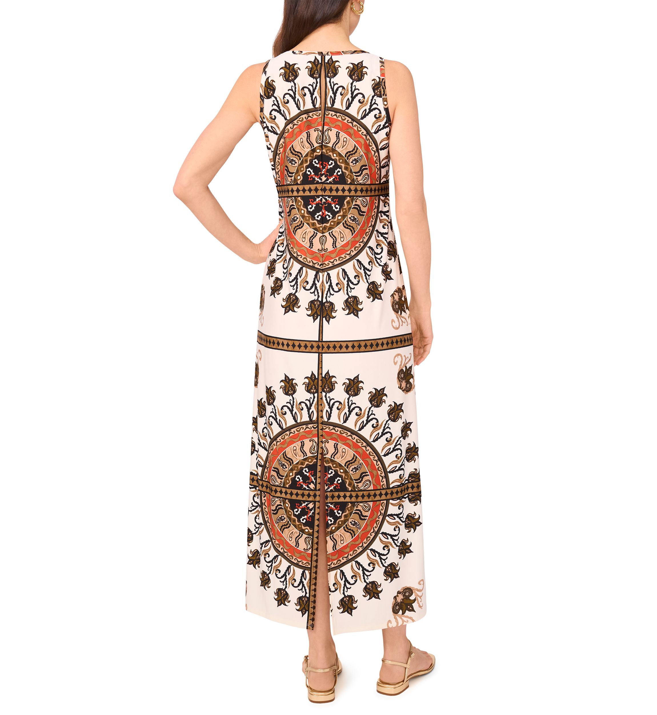 Petite Sleeveless Printed Dress