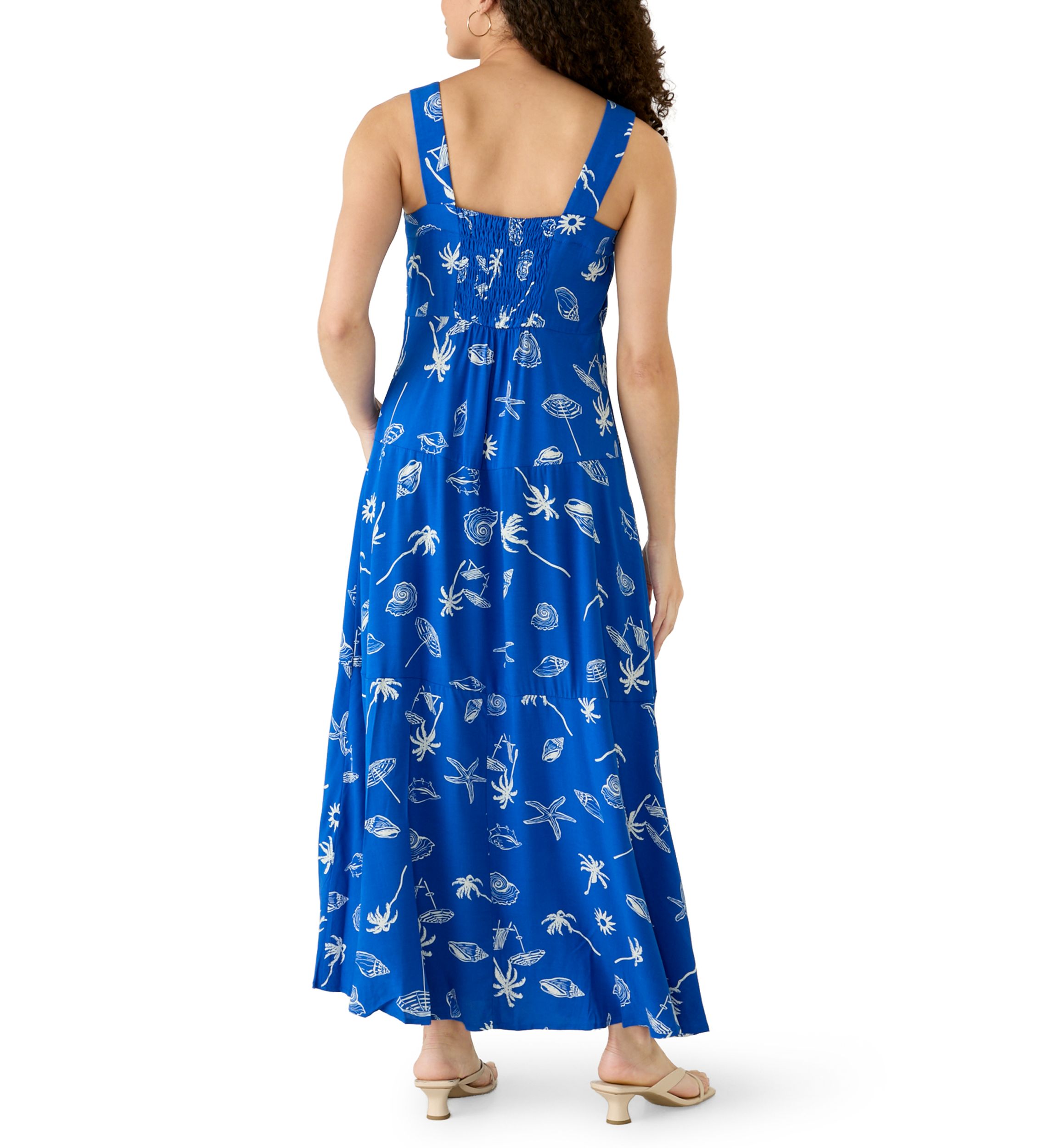 belk petite maxi dress MSK Women's Petite Short Sleeve Button Tie Waist Maxi Dress, Blue, PXL