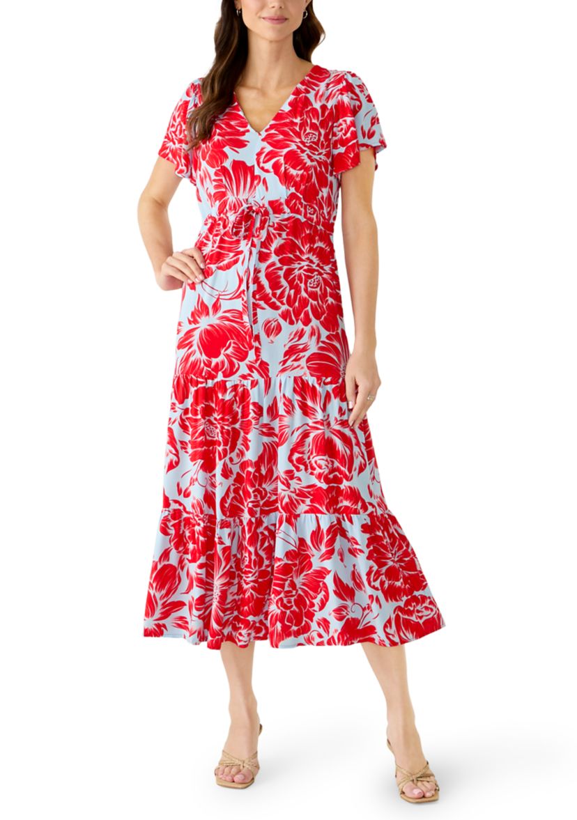 short sleeve petite midi dress Navy Coast Petite Lace Short Sleeve Midi Dress
