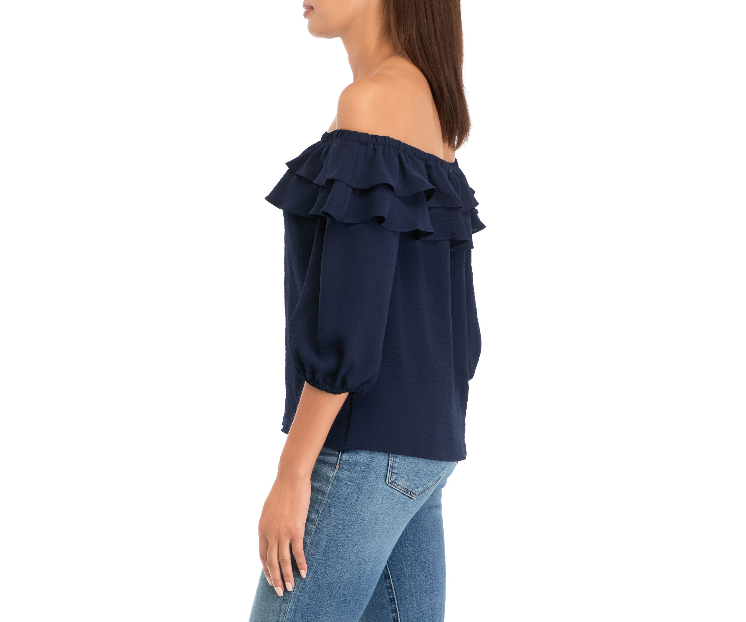 Petite Ruffle Blouse