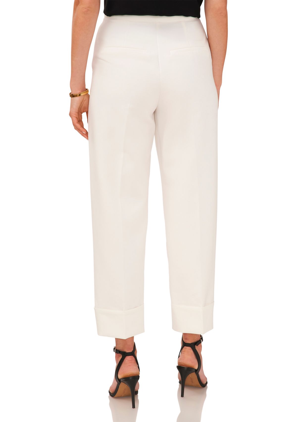 Petite Tailored Pants with Large Cuff 