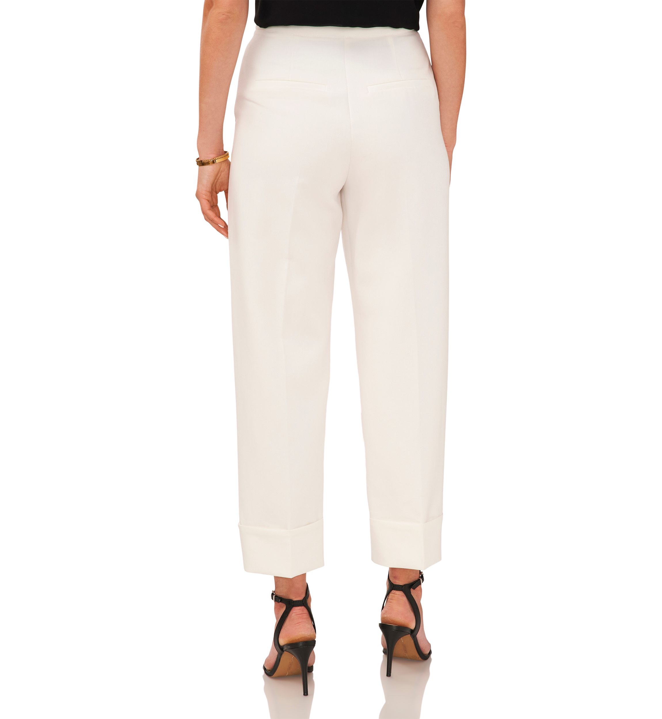 Petite Tailored Pants with Large Cuff 