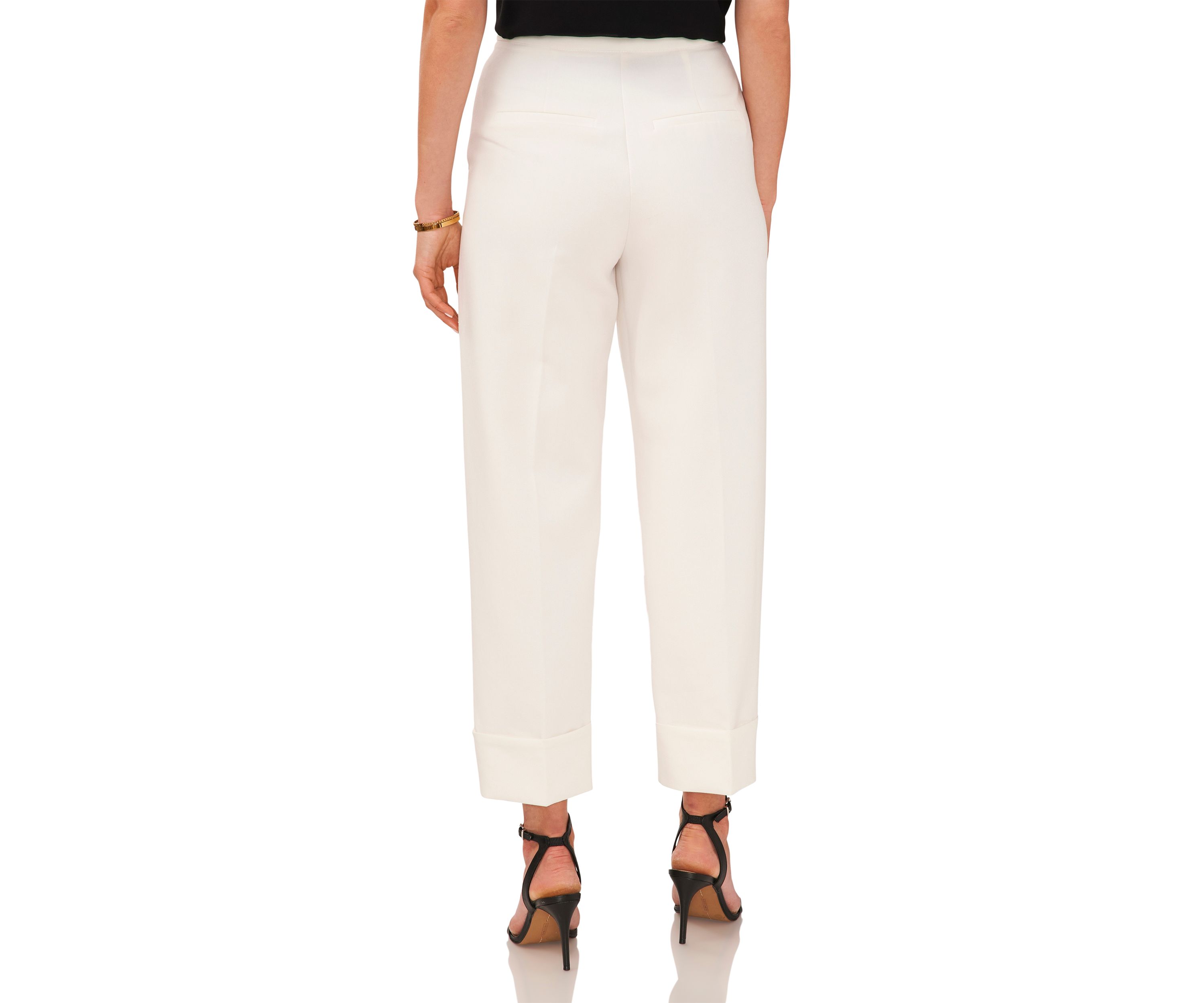 Petite Tailored Pants with Large Cuff 
