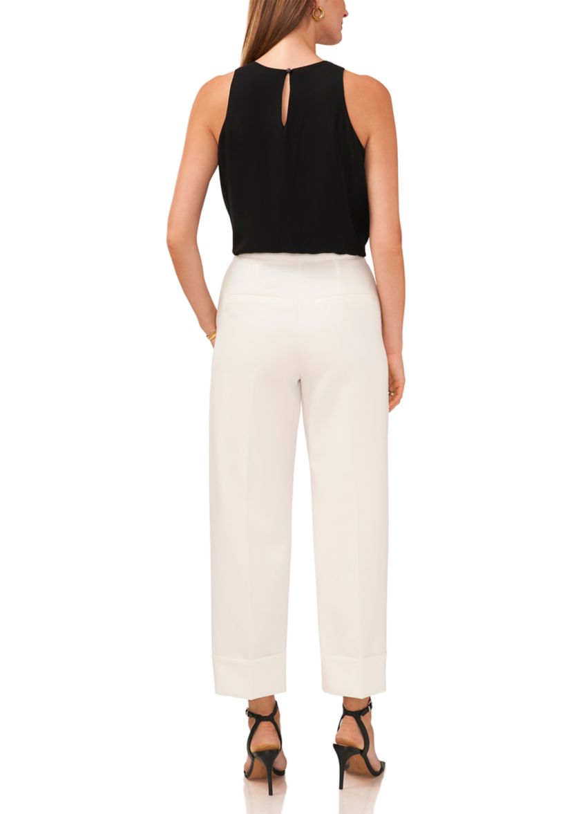 Petite Tailored Pants with Large Cuff 