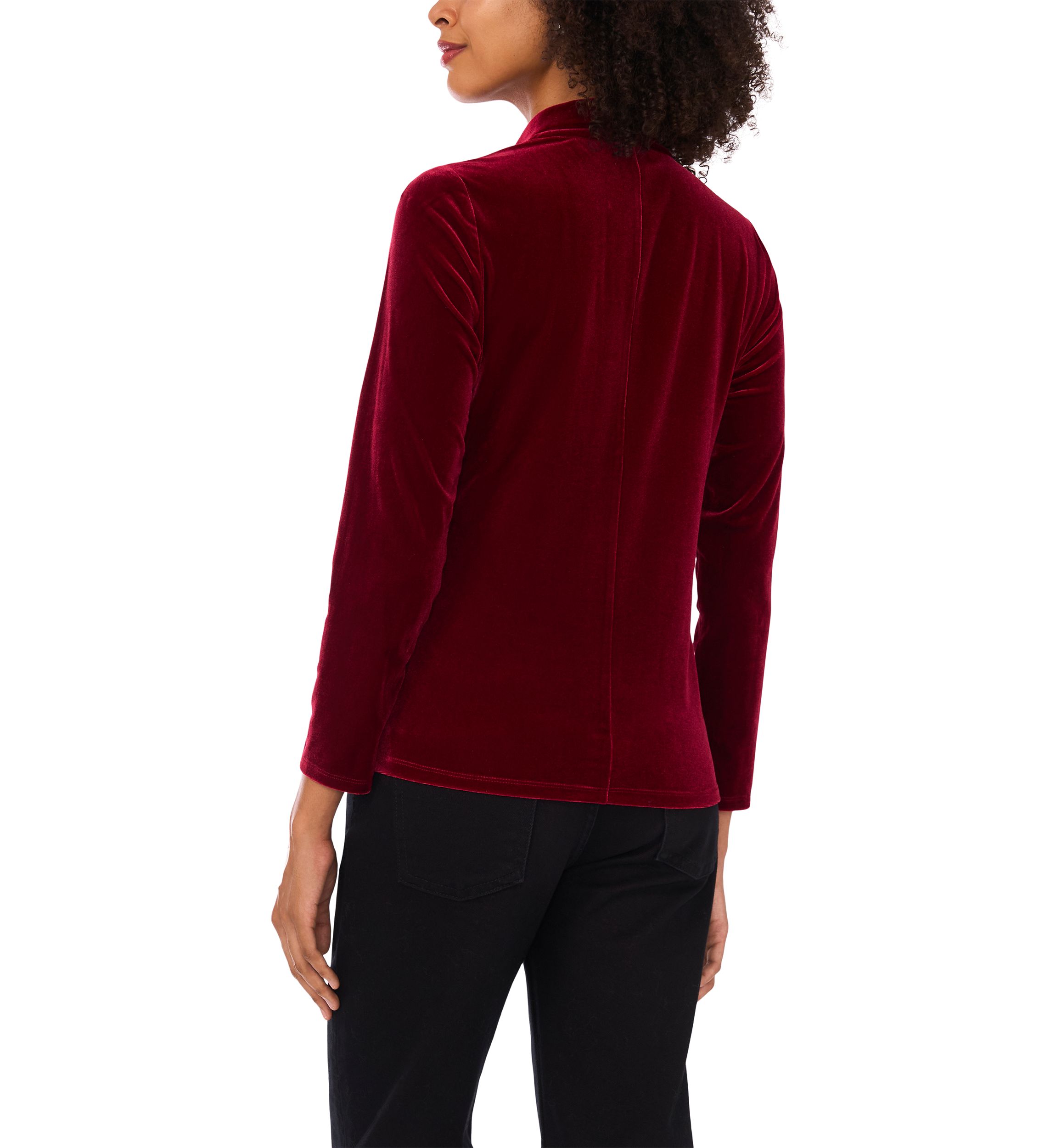 Petite Long Sleeve Wrap Top 