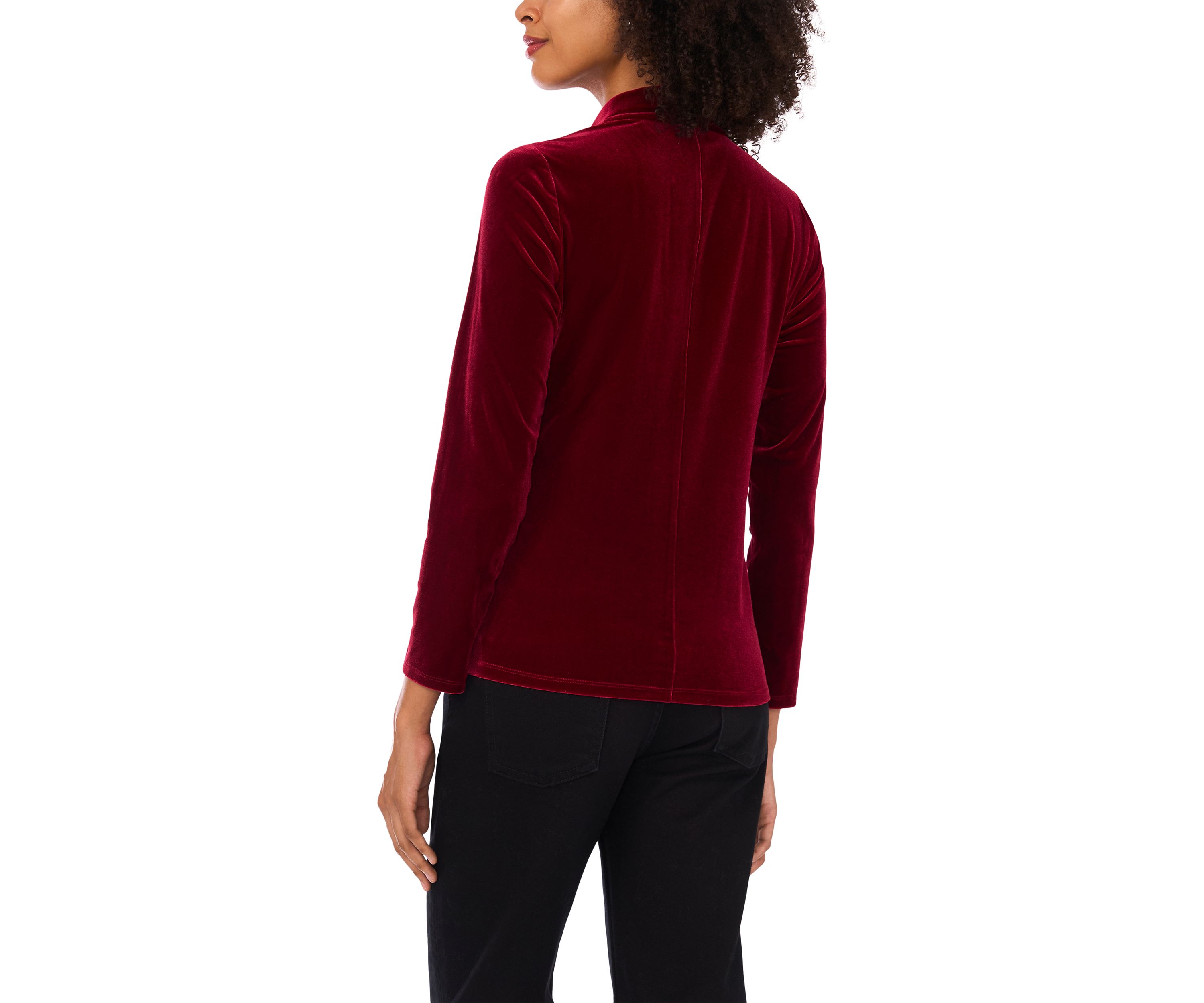 Petite Long Sleeve Wrap Top 