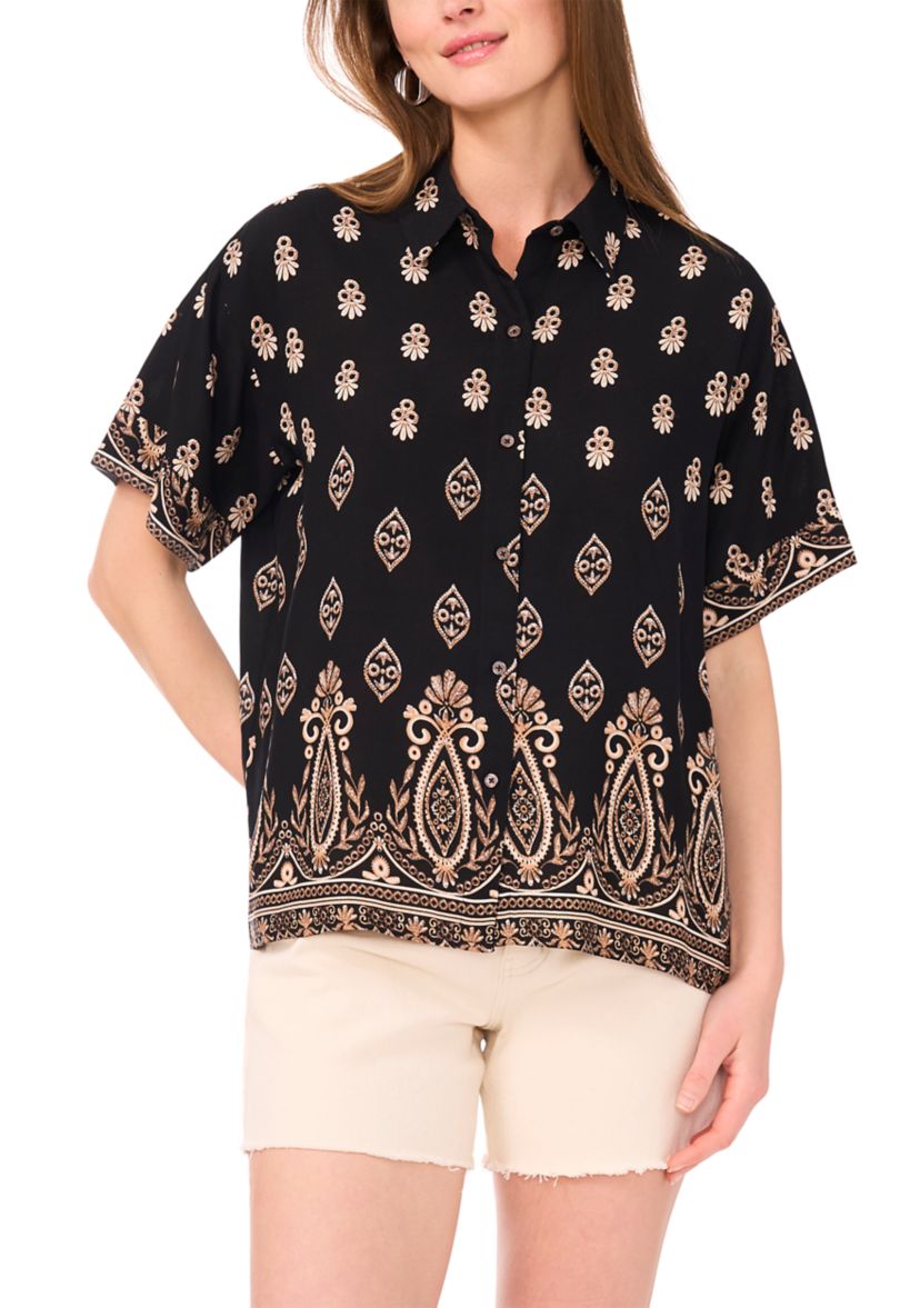Petite Printed Caftan Top