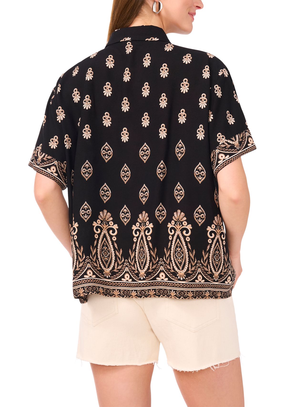 Petite Printed Caftan Top