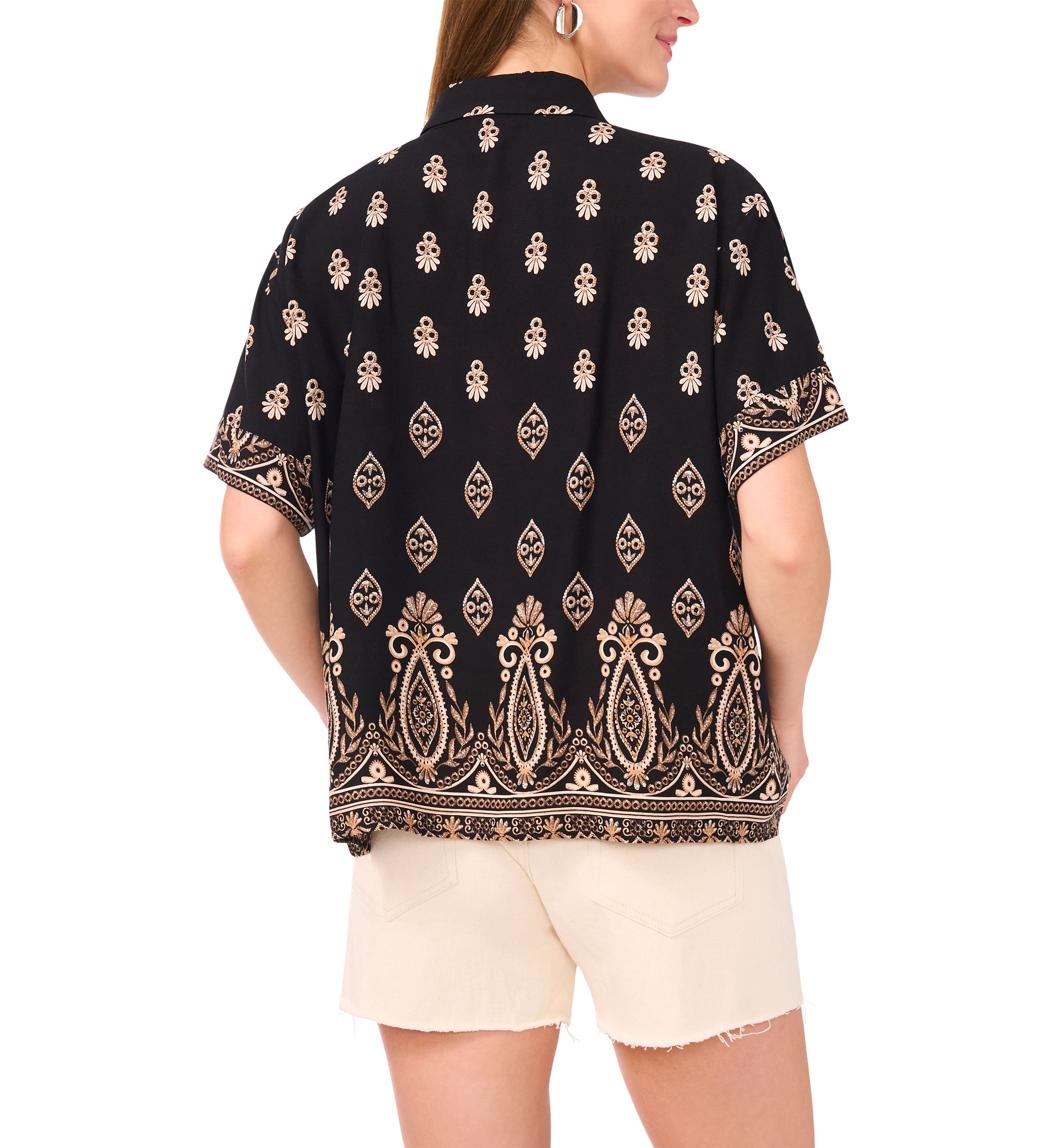 Petite Printed Caftan Top