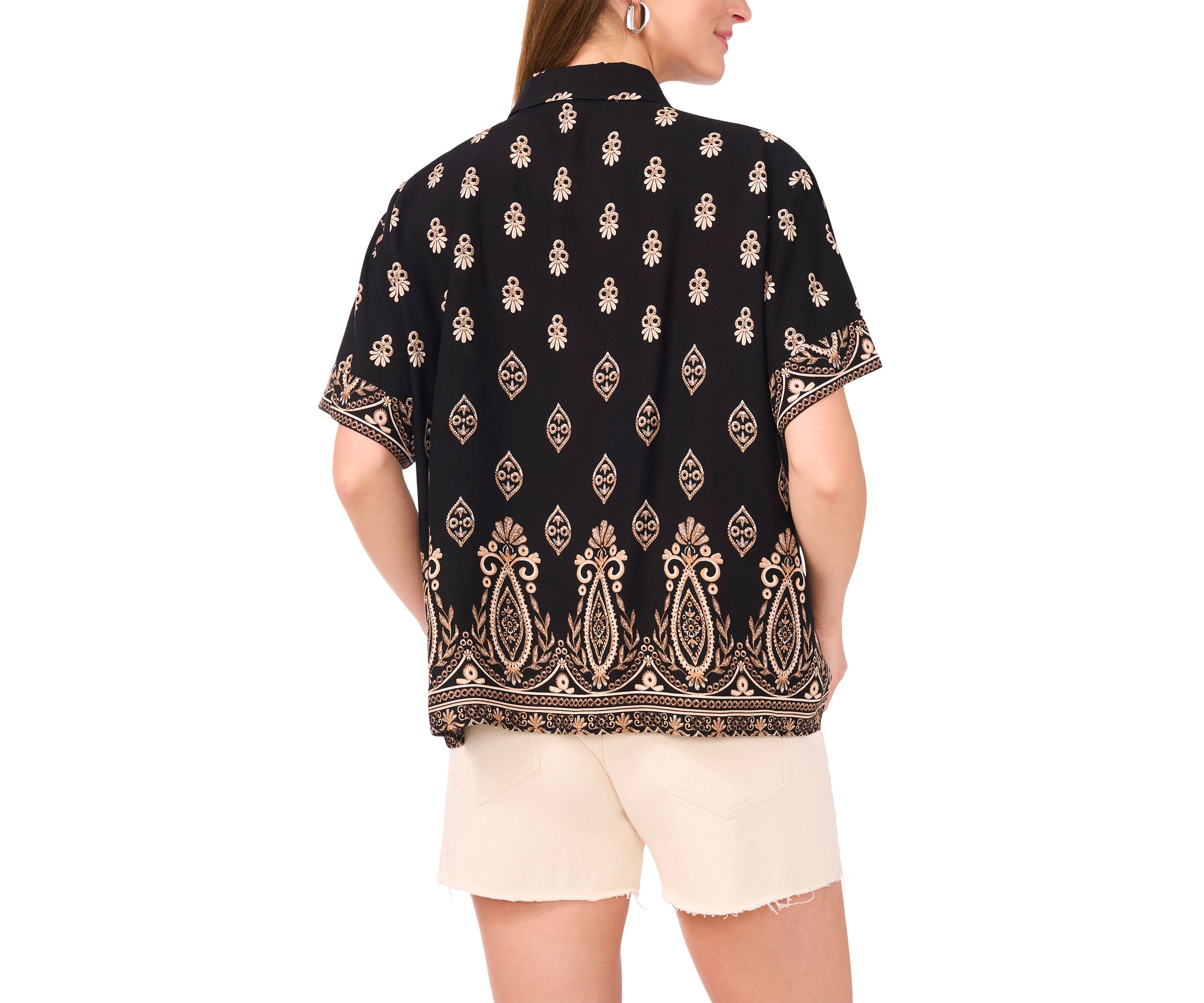 Petite Printed Caftan Top