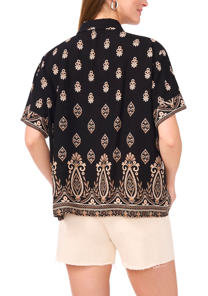 Petite Printed Caftan Top