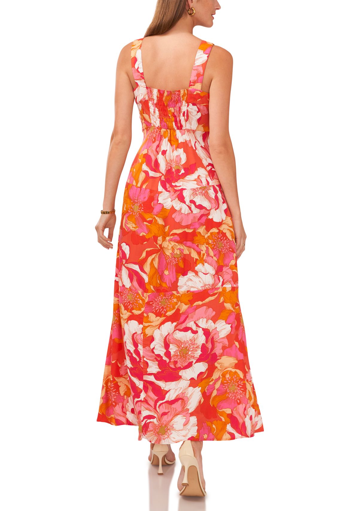 Petite Thick Strap Tiered Maxi Dress