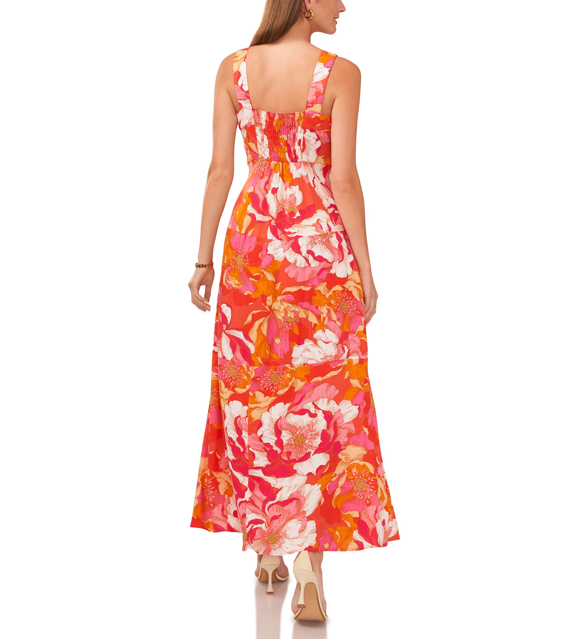 Petite Thick Strap Tiered Maxi Dress
