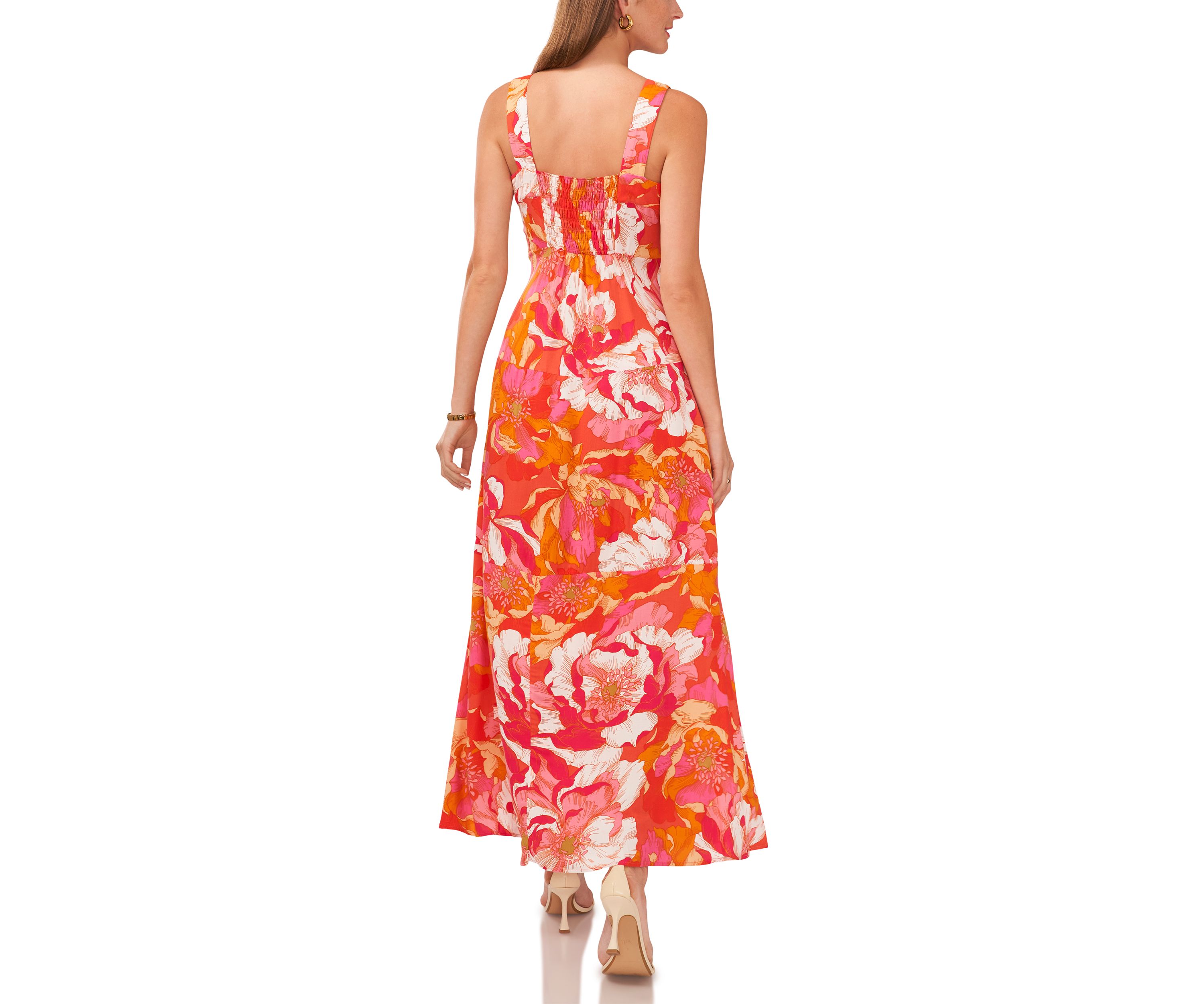 Petite Thick Strap Tiered Maxi Dress