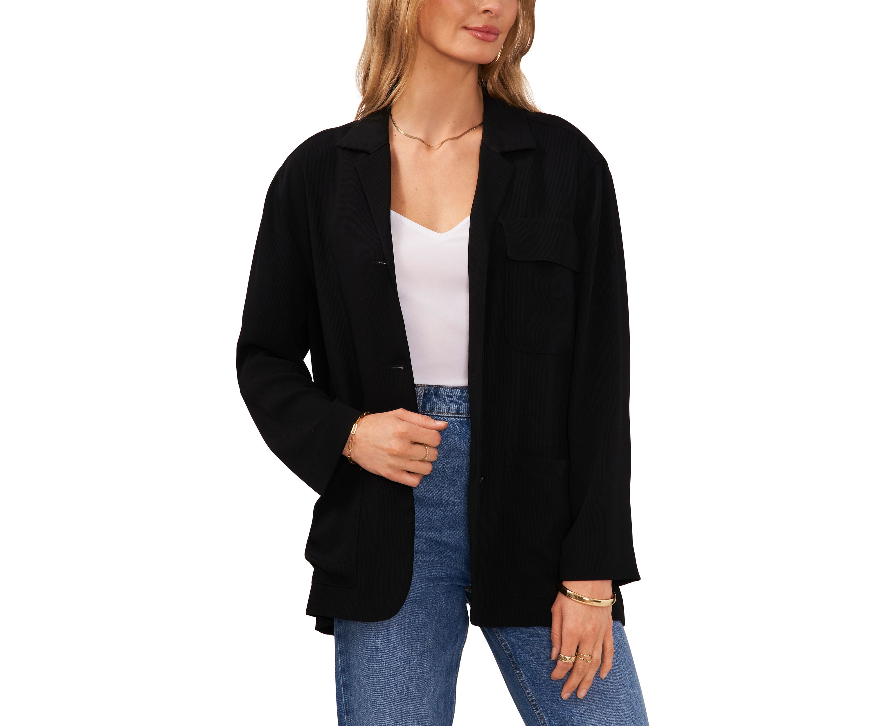 Petite Slouchy Patch Jacket