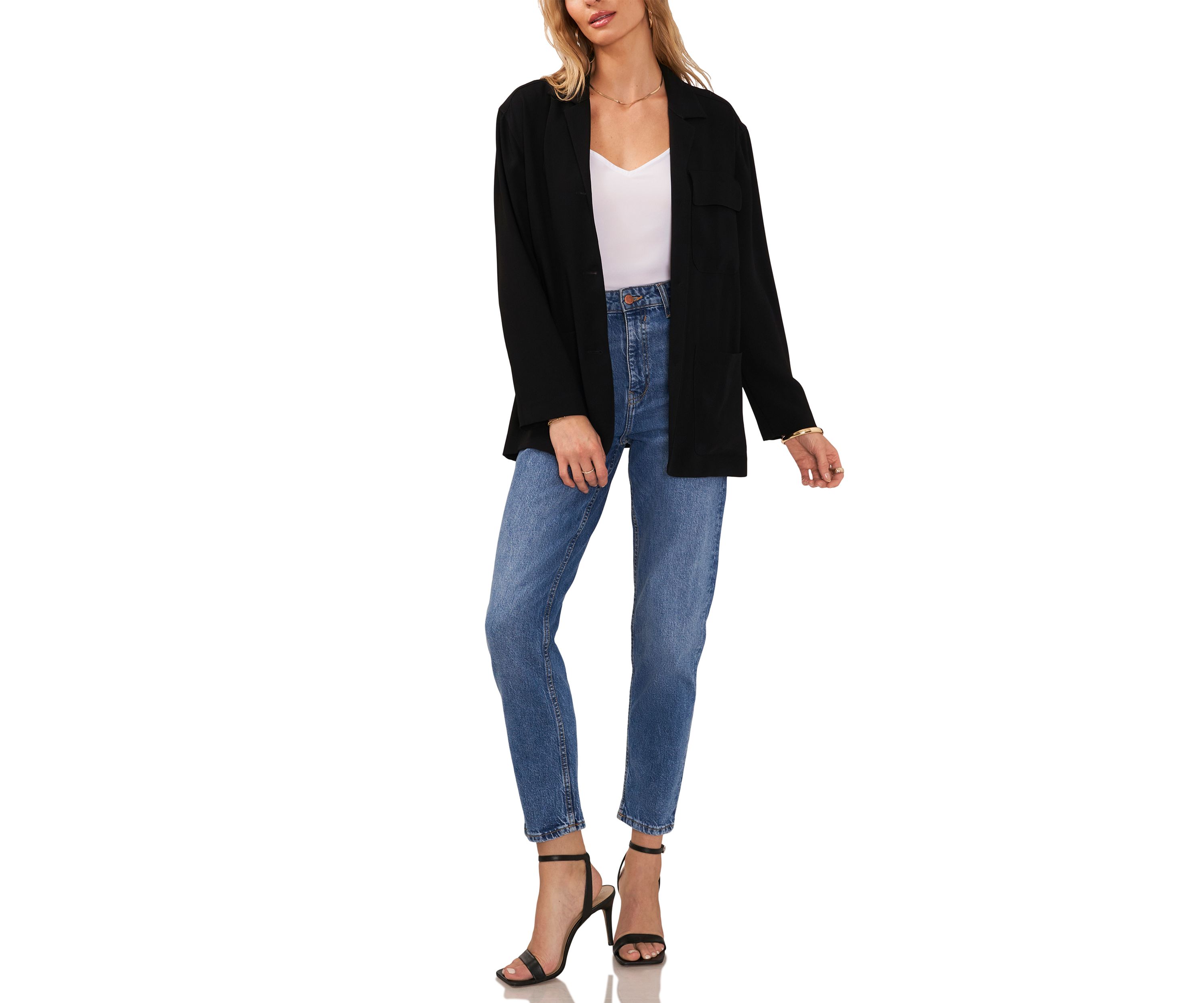 Petite Slouchy Patch Jacket